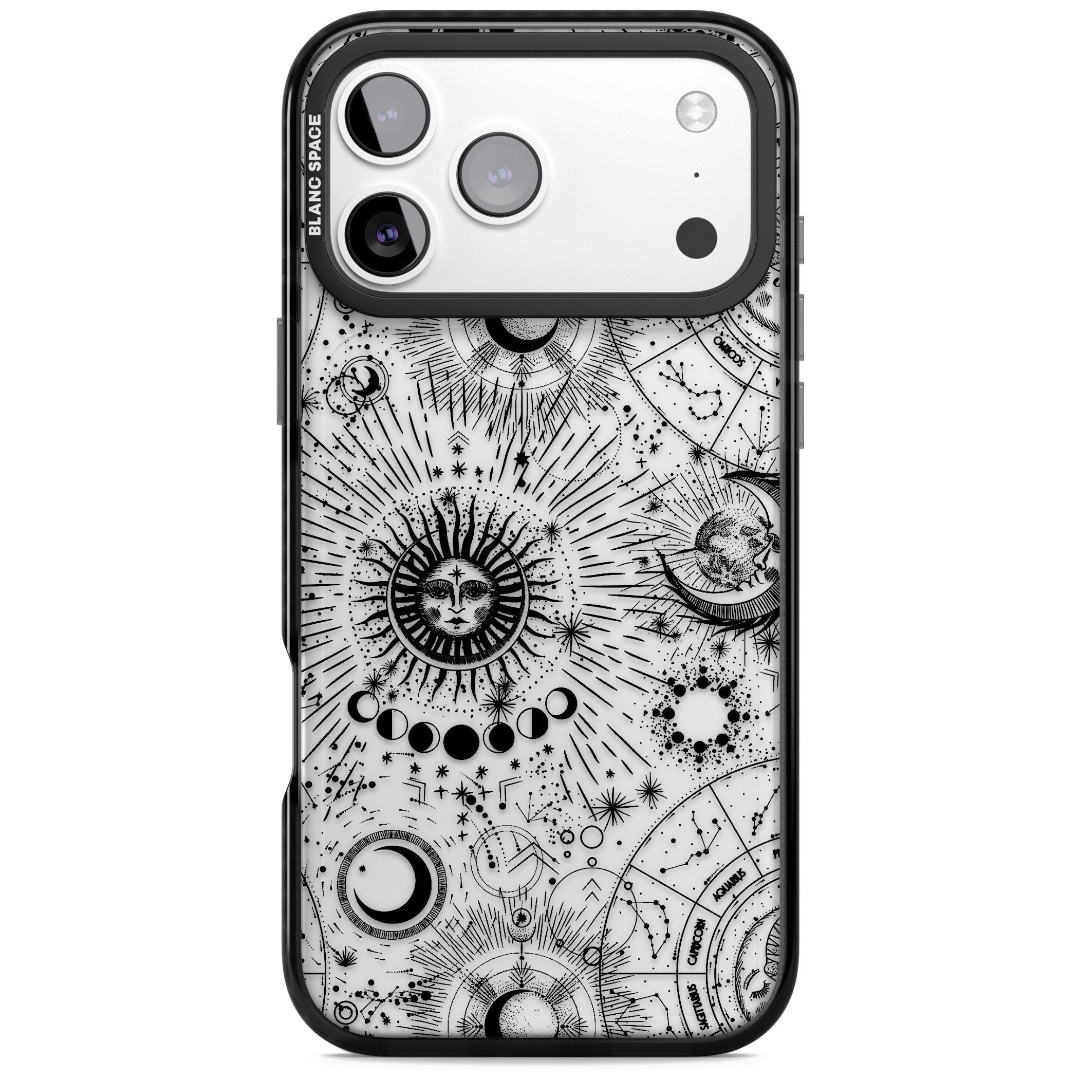 Suns & Zodiac Solar Chart iPhone 17 Pro Impact Black Phone Case