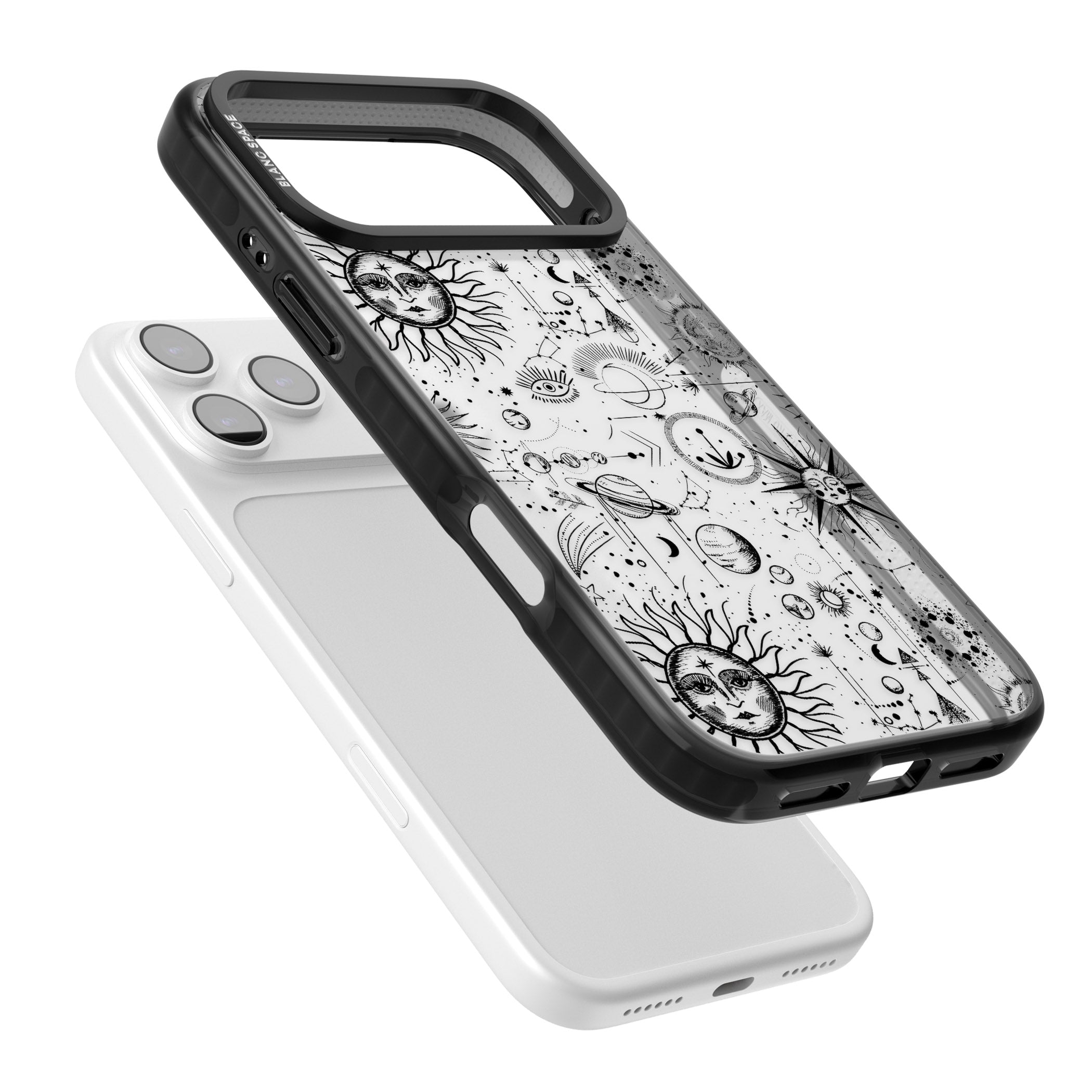 Cosmic Sun & Planets Zodiac iPhone 17 Pro Impact Black Phone Case Colours