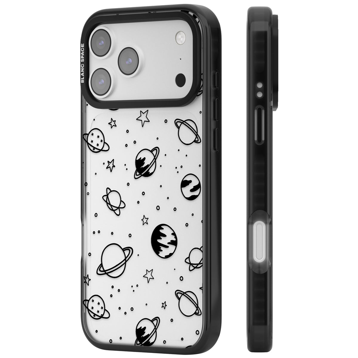 Black Cosmic iPhone 17 Pro Max Impact Black Phone Case side