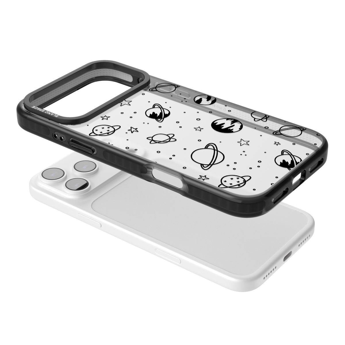 Black Cosmic iPhone 17 Pro Max Impact Black Phone Case angled