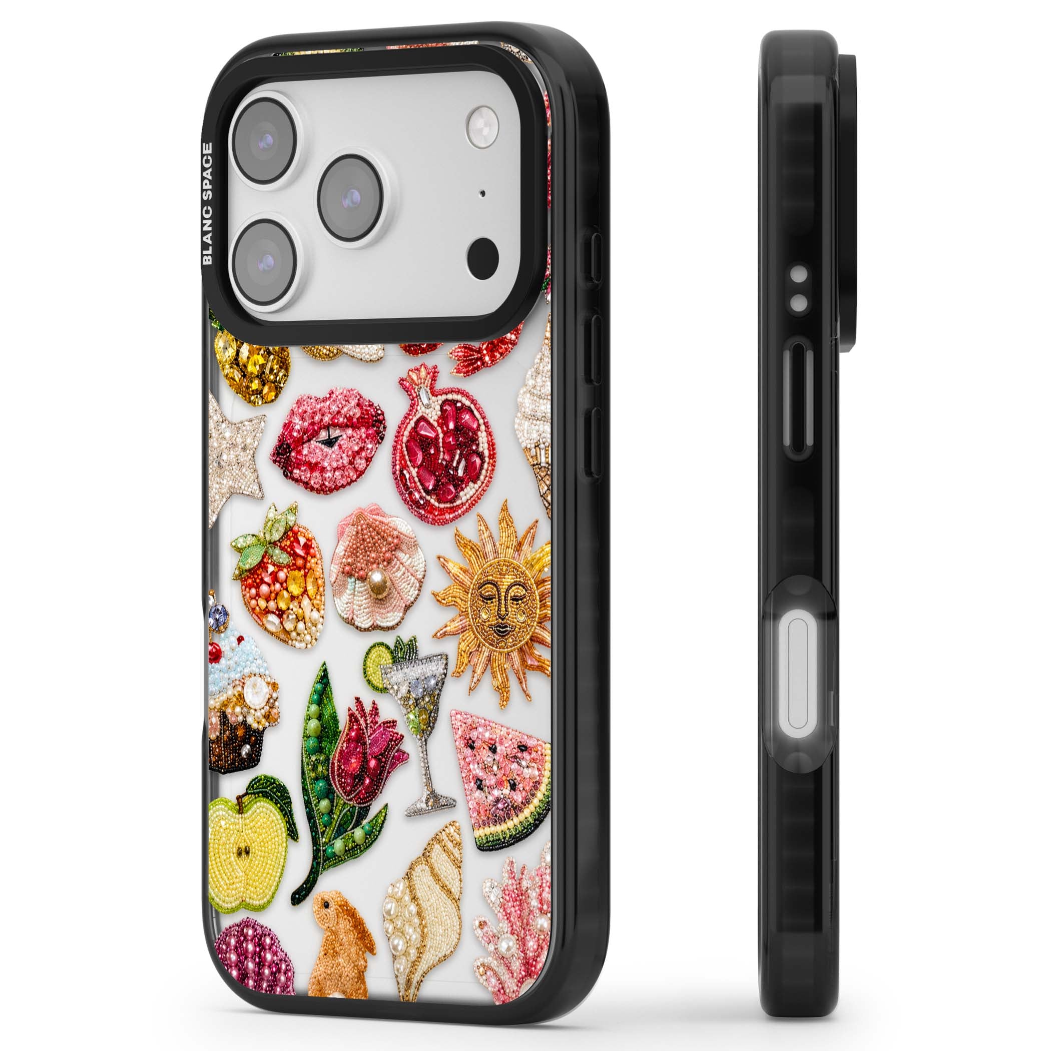 Beaded Riviera coquette iPhone case | Clear Impact case for iPhone 17 Pro, iPhone 17 Pro Max