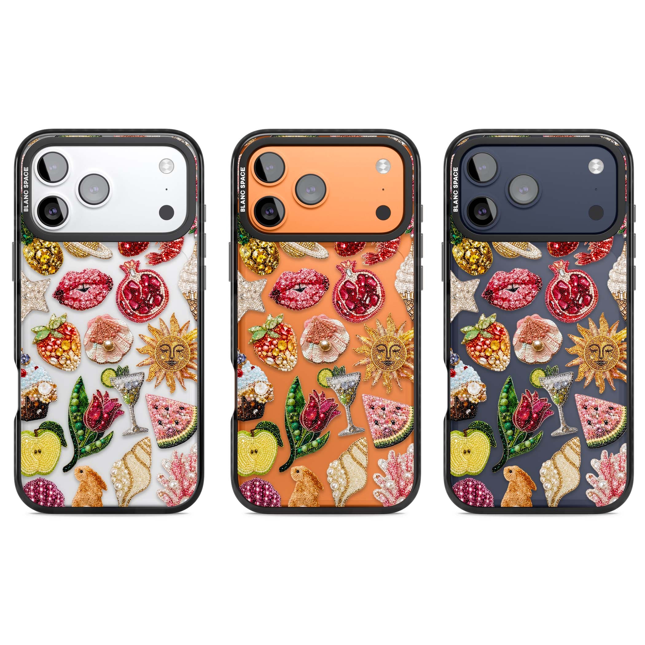 Beaded Riviera coquette iPhone case | Clear Impact case for iPhone 17 Pro, iPhone 17 Pro Max