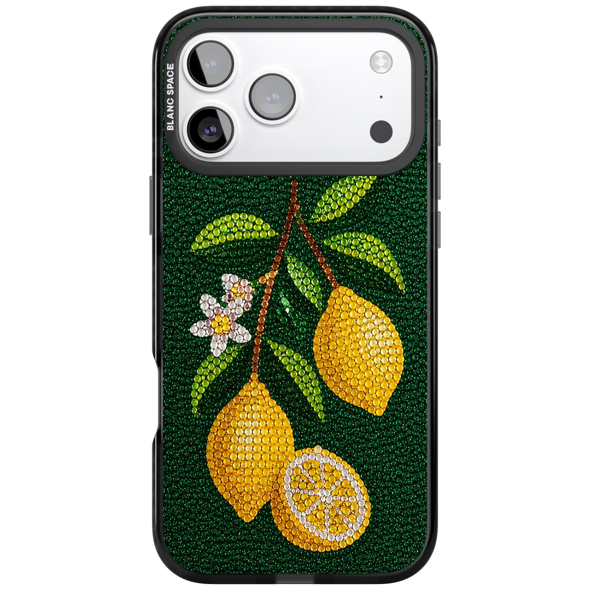 Beaded Lemons iPhone 17 Pro Max Impact Black Phone Case front