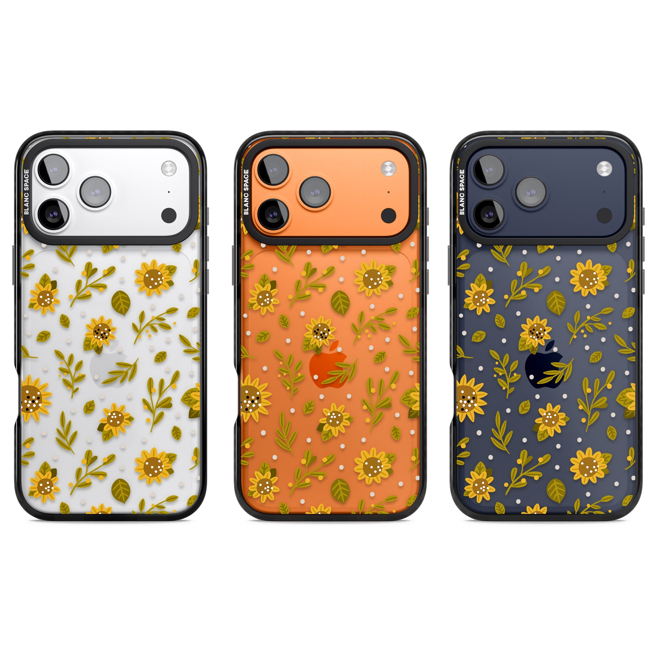 Bees & Sunflowers iPhone 17 Pro Impact Black Phone Case APT Impact Protection
