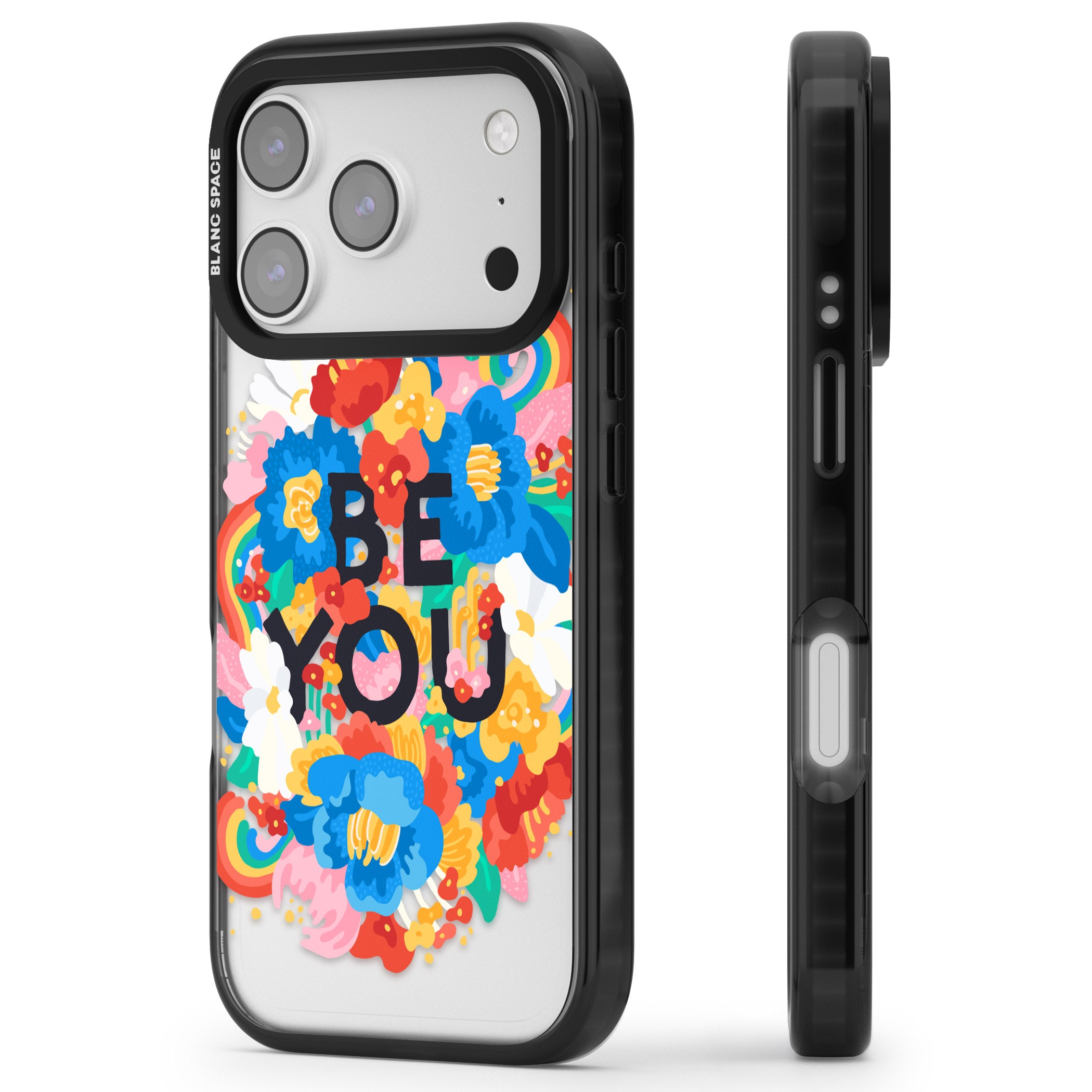 Be You iPhone 17 Pro Impact Black Phone Case Side Profile