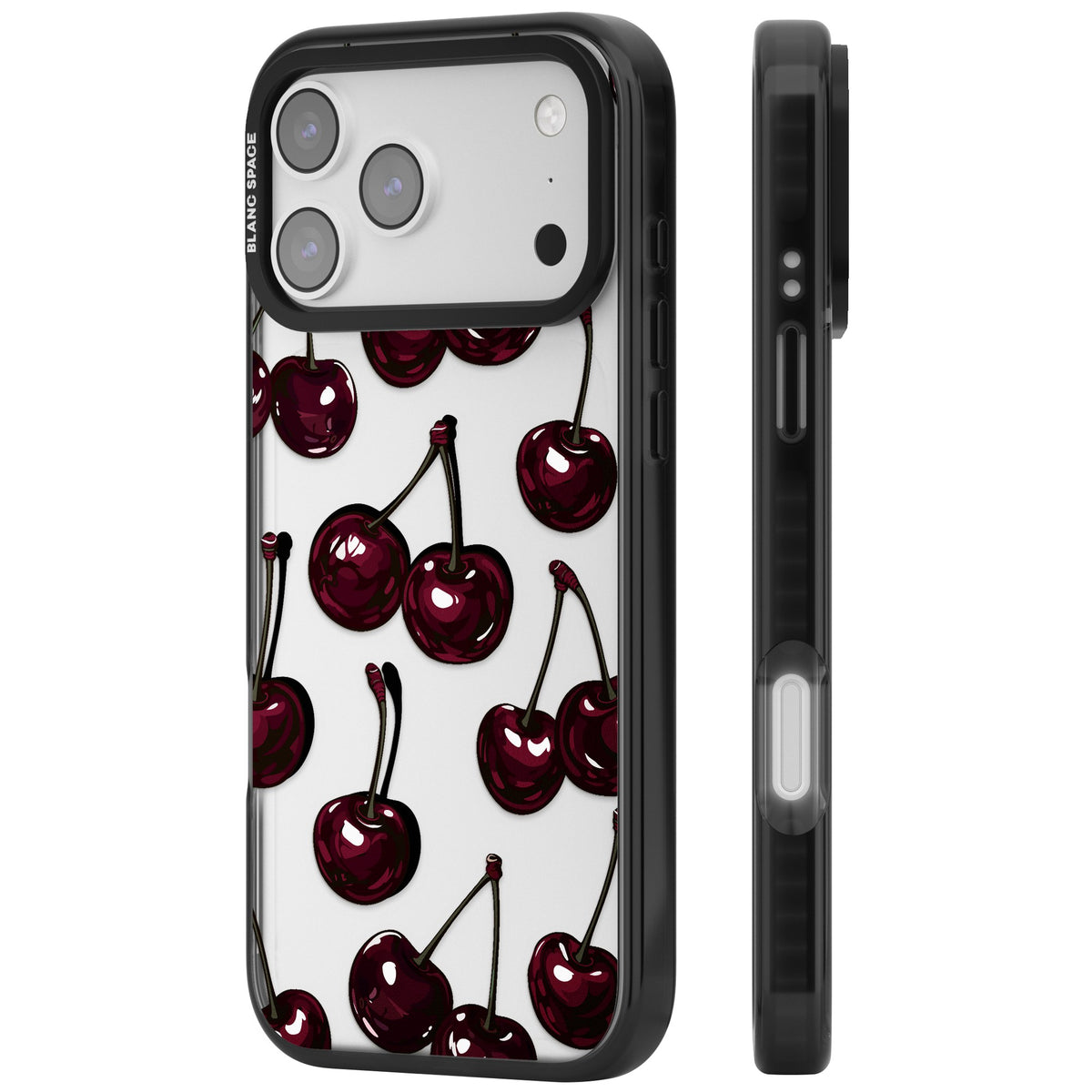 Cherry Wine iPhone 17 Pro Max Impact Black Phone Case side