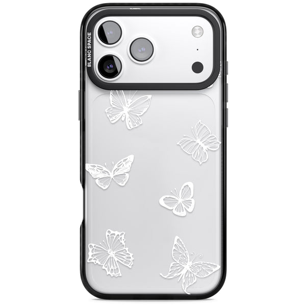 White Butterfly Line Pattern