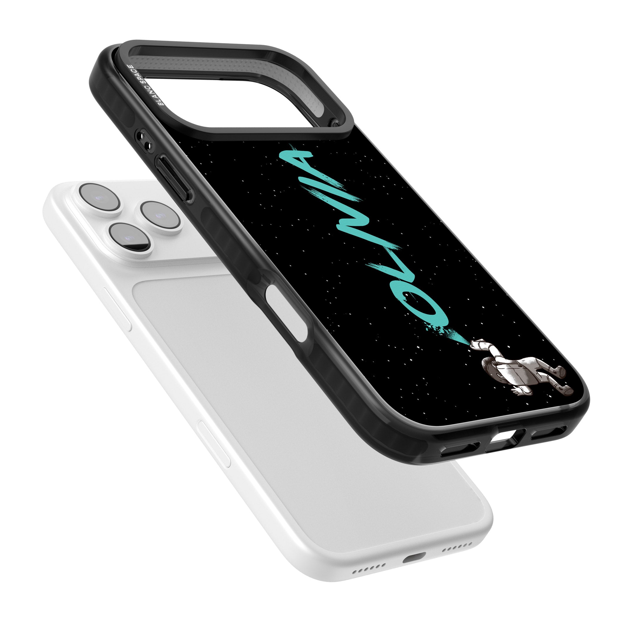 Personalised Astronaut Graffiti iPhone 17 Pro Impact Black Phone Case Colours