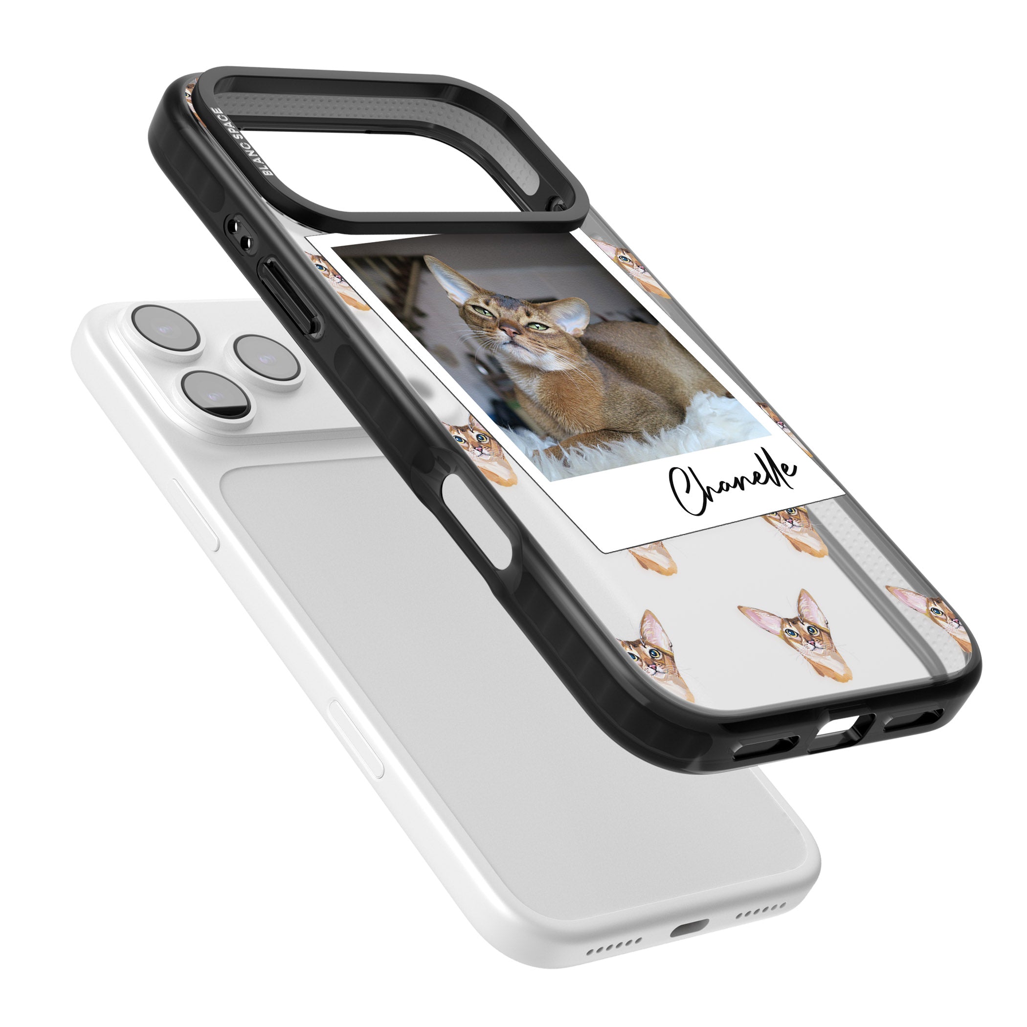 Personalised Abyssinian Cat Photo iPhone 17 Pro Impact Black Phone Case Colours