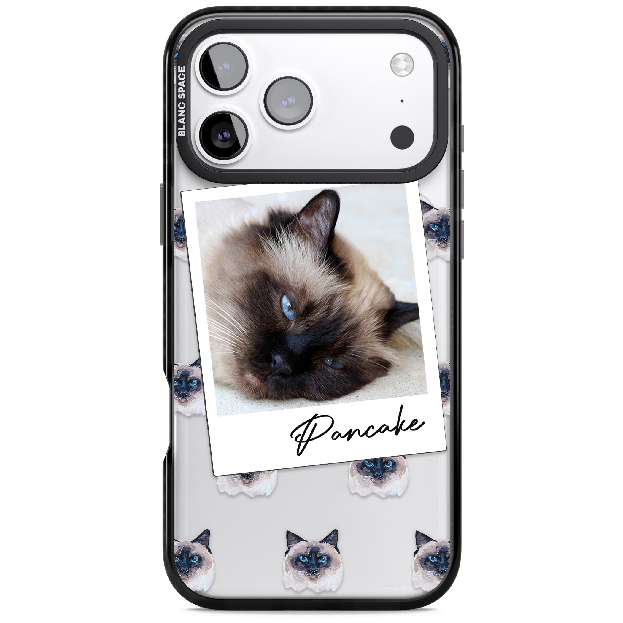 Personalised Burmese Cat Photo iPhone 17 Pro Impact Black Phone Case
