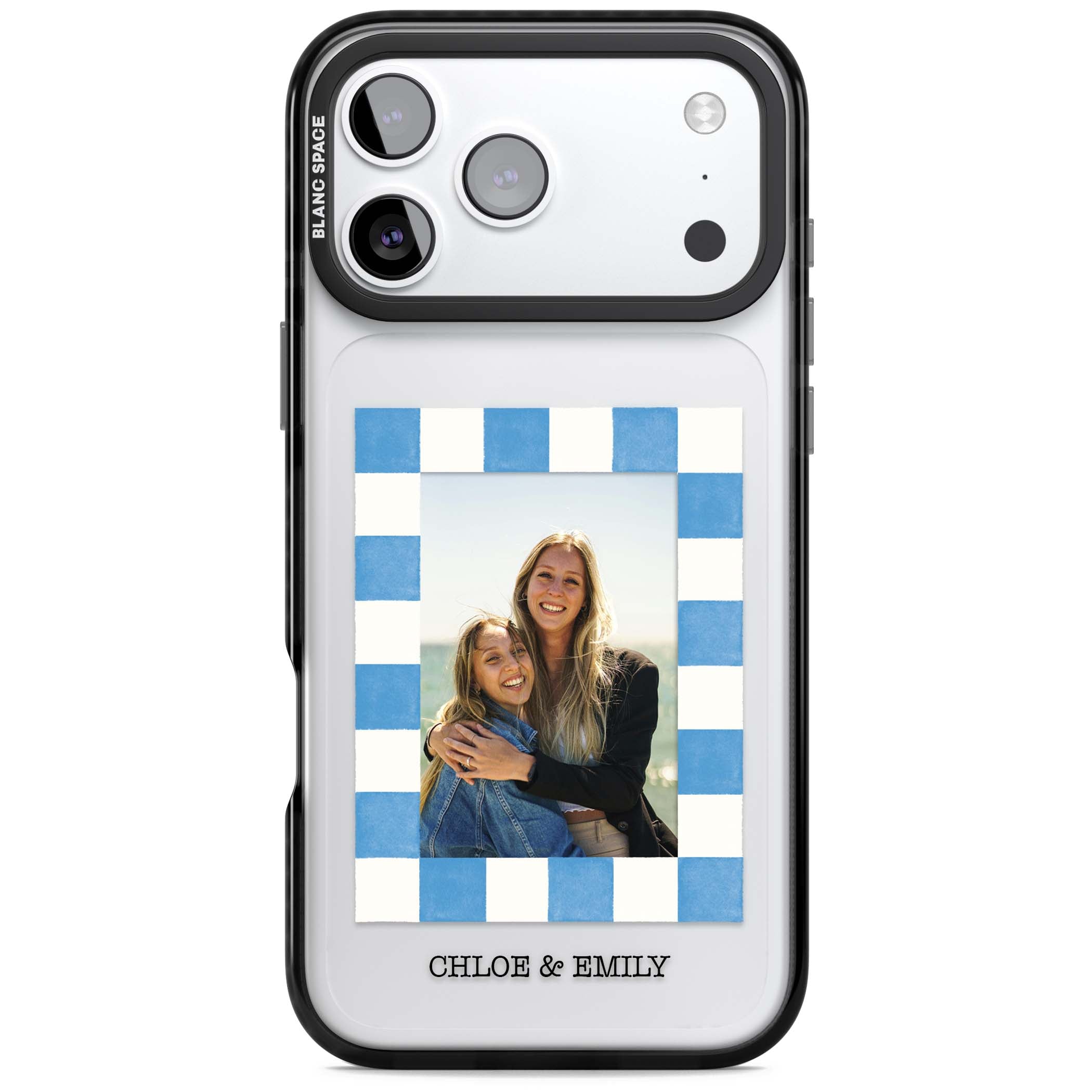 Personalised Blue Check Photo