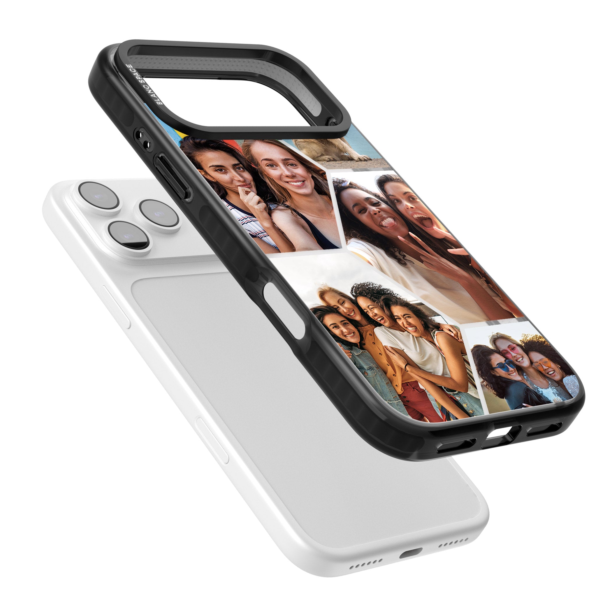 Personalised Beehive Photo Grid iPhone 17 Pro Impact Black Phone Case Colours