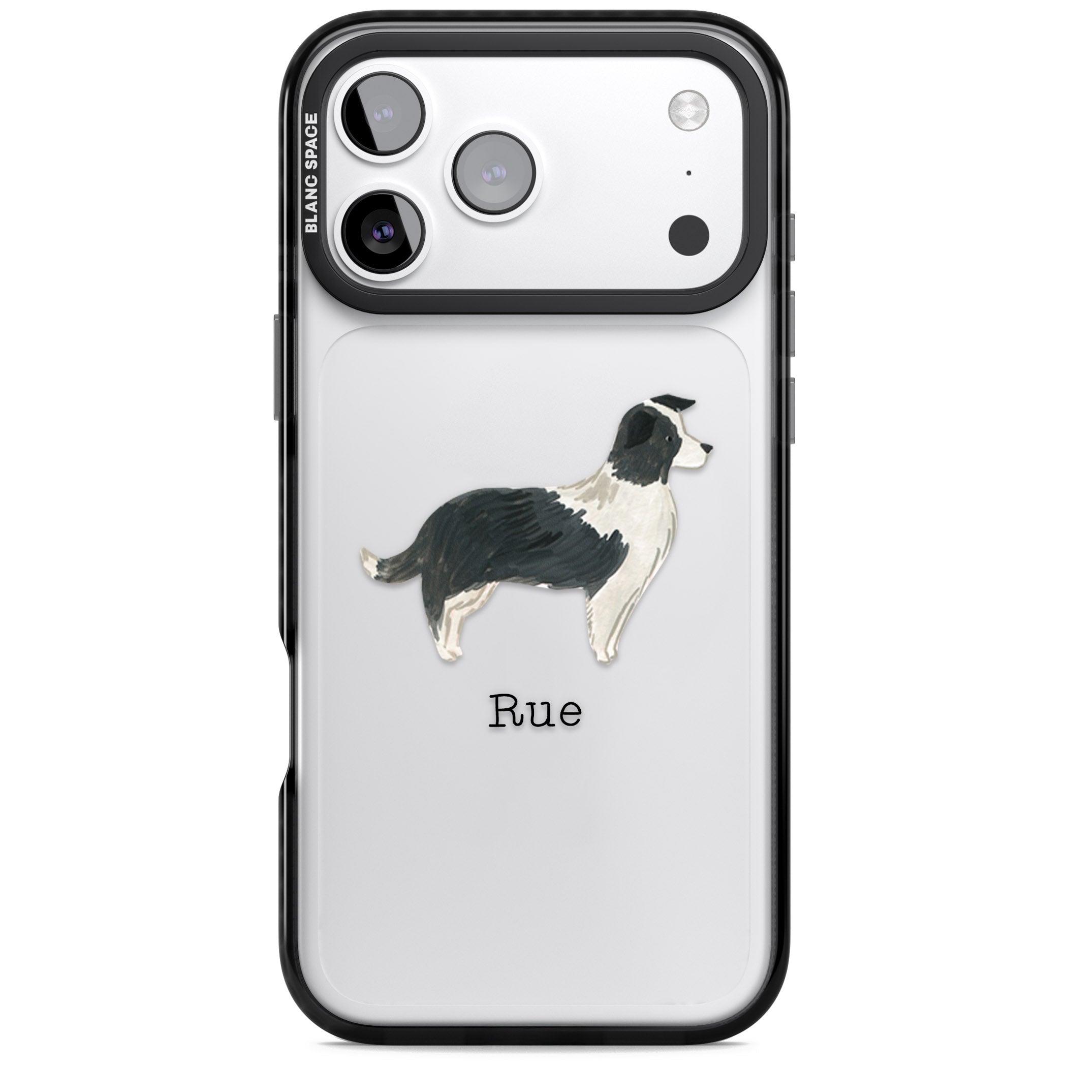 Personalised Border Collie iPhone 17 Pro Impact Black Phone Case