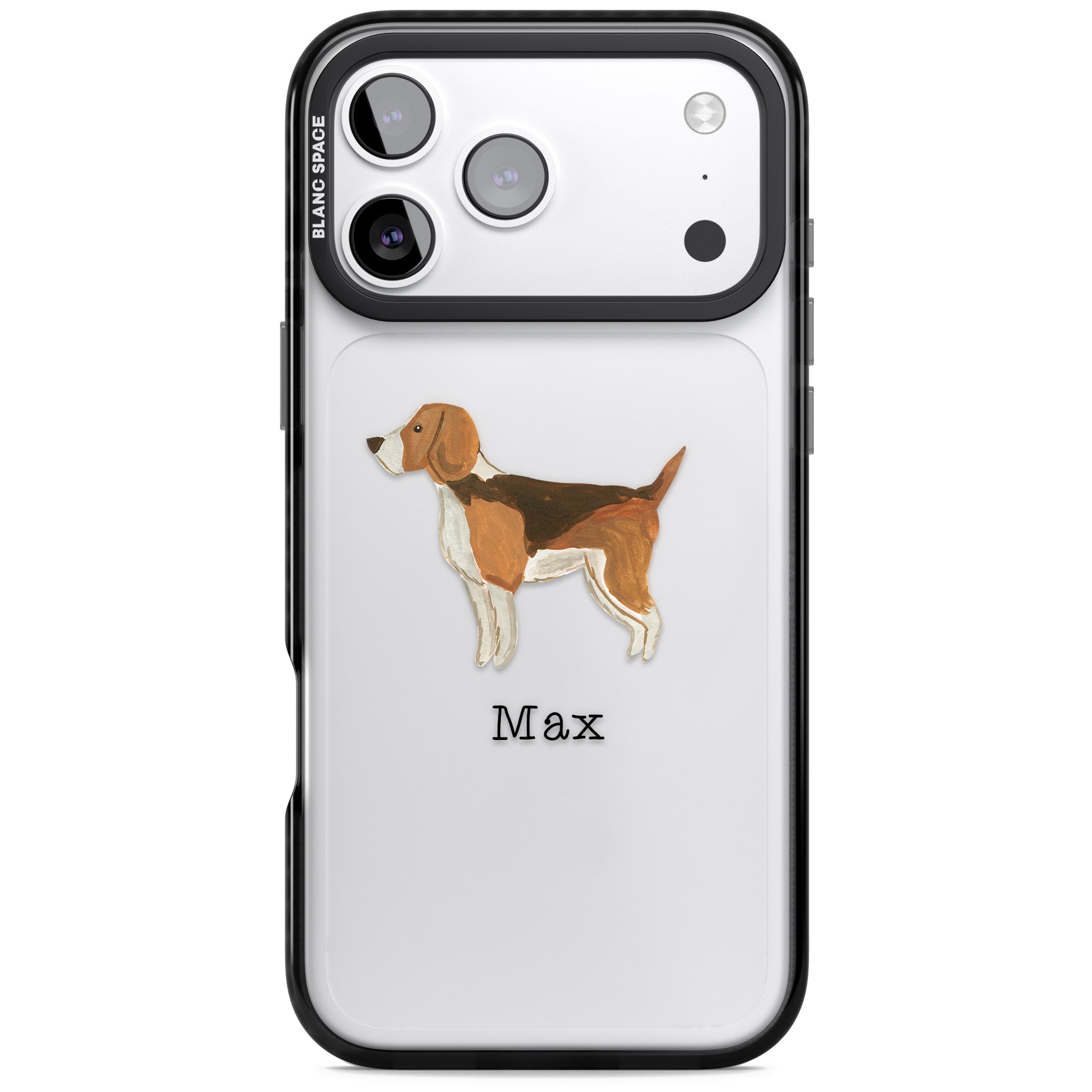 Personalised Beagle iPhone 17 Pro Impact Black Phone Case