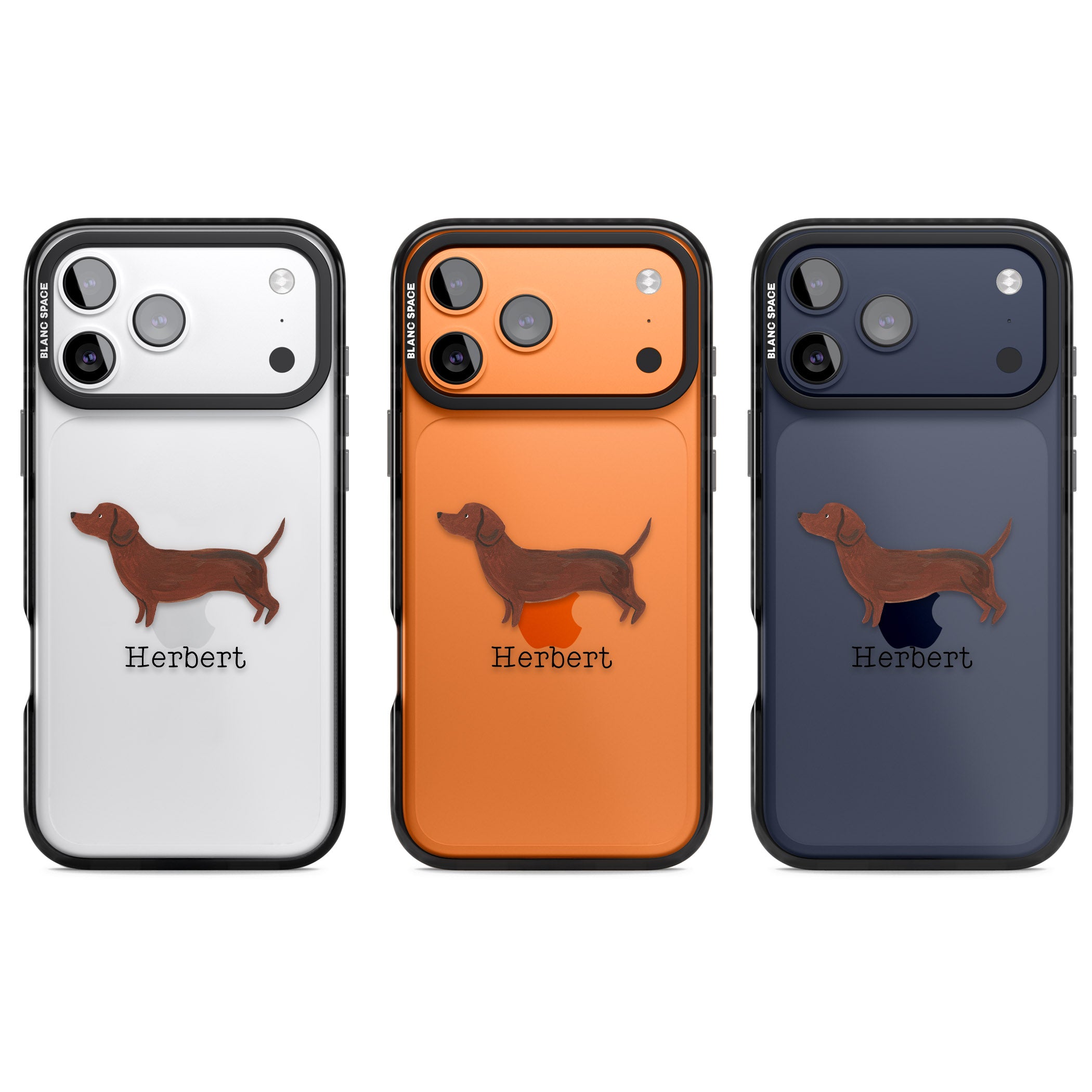 Personalised Sausage Dog iPhone 17 Pro Impact Black Phone Case APT Impact Protection