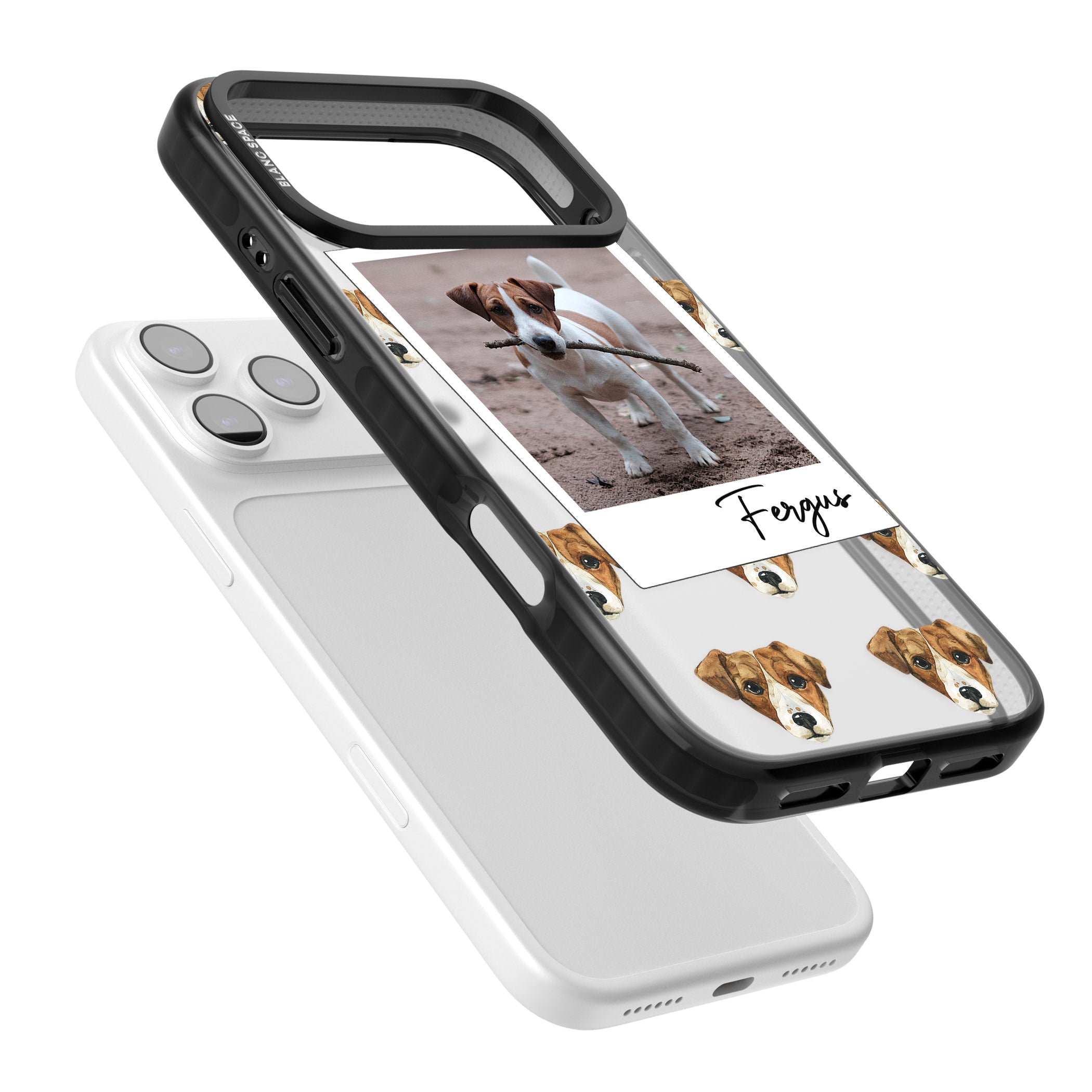Personalised Jack Russell Instant Camera Photo iPhone 17 Pro Impact Black Phone Case Colours