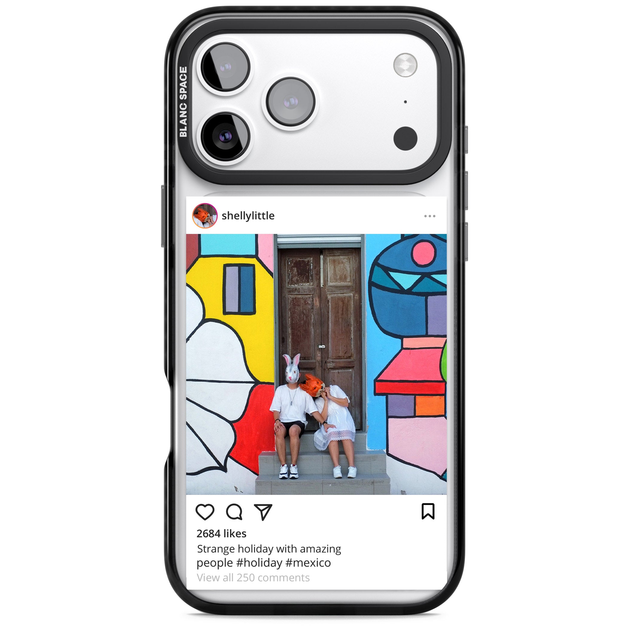 Personalised Instagram iPhone 17 Pro Impact Black Phone Case