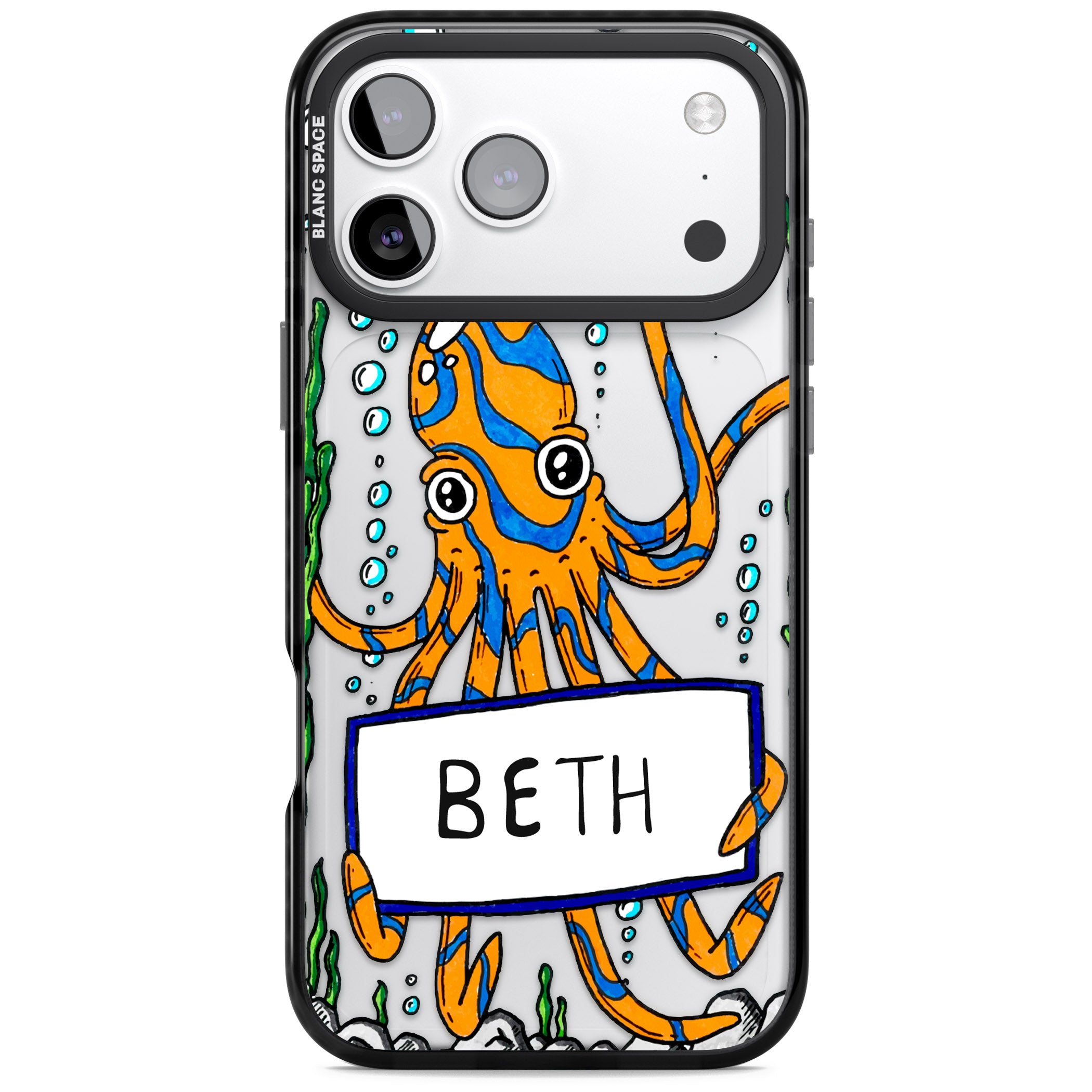 Personalised Octo iPhone 17 Pro Impact Black Phone Case