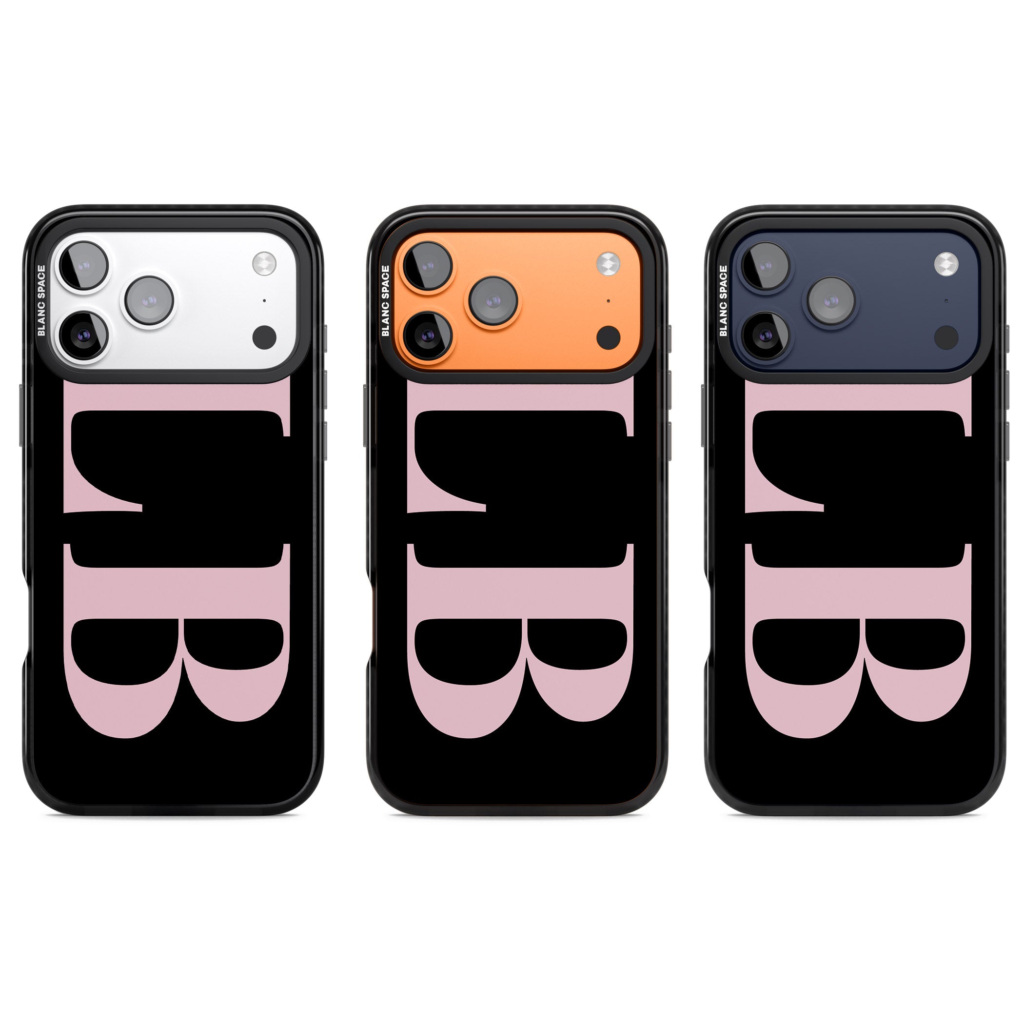 Personalised Pink & Black Green Letters iPhone 17 Pro Impact Black Phone Case APT Impact Protection