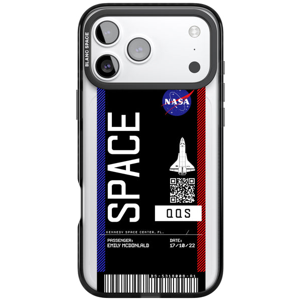 Personalised Nasa Boarding Pass (Dark)