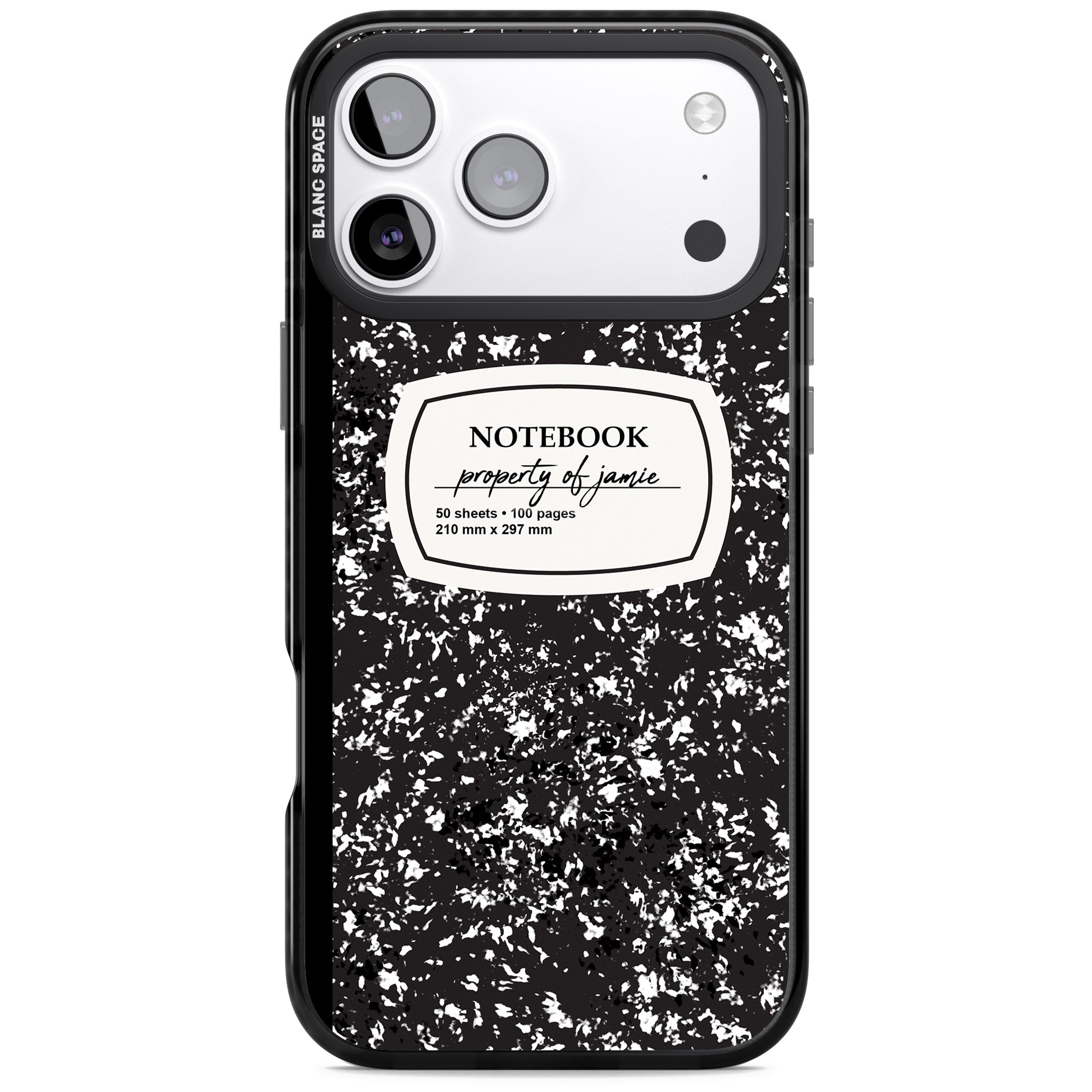 Personalised Classic Composition iPhone 17 Pro Impact Black Phone Case