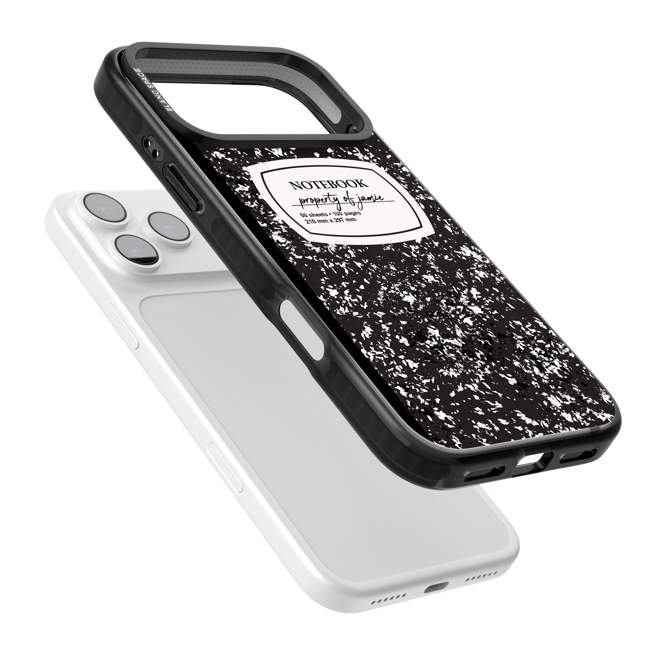 Personalised Classic Composition iPhone 17 Pro Impact Black Phone Case Colours