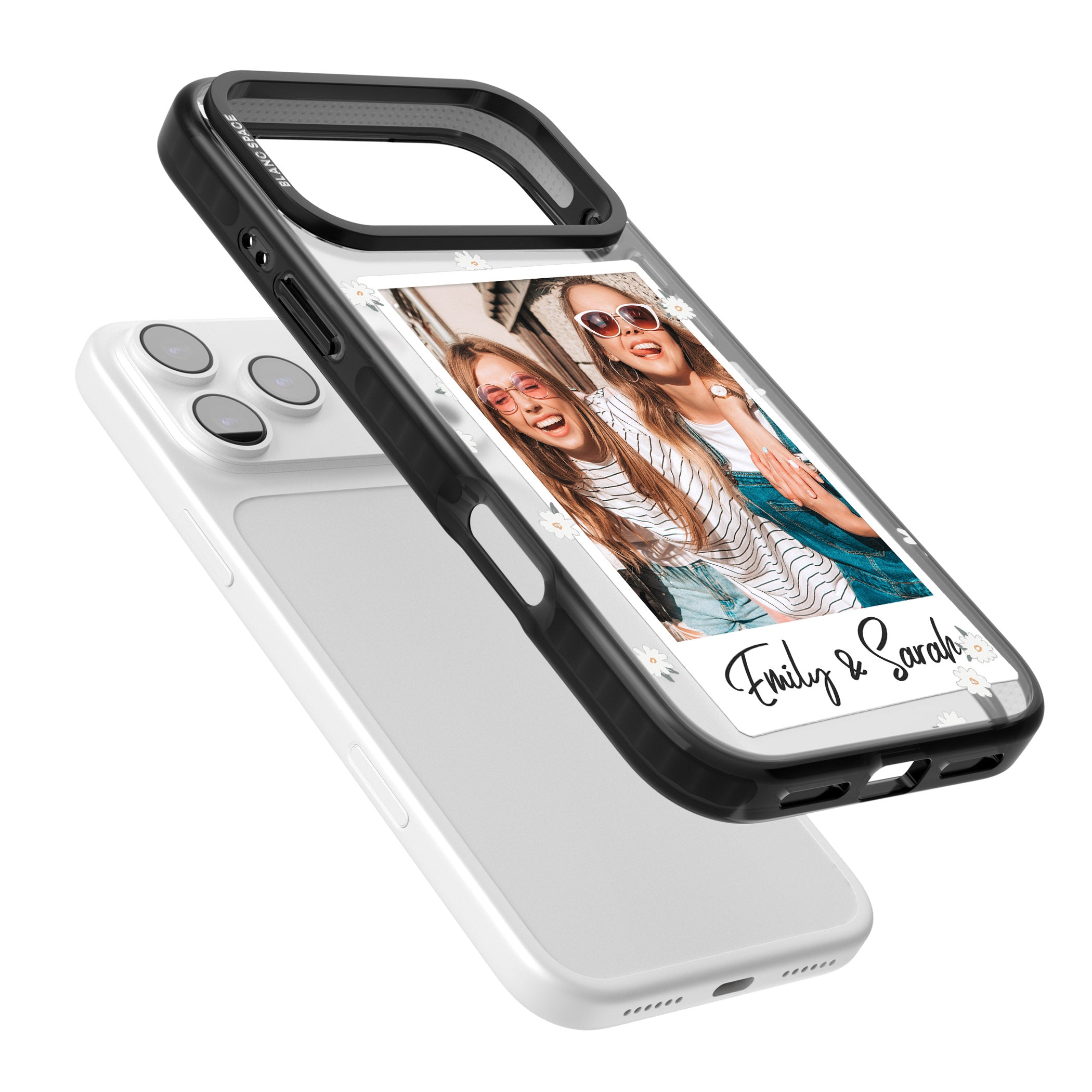 Personalised Daisy Instant Photo iPhone 17 Pro Impact Black Phone Case Colours