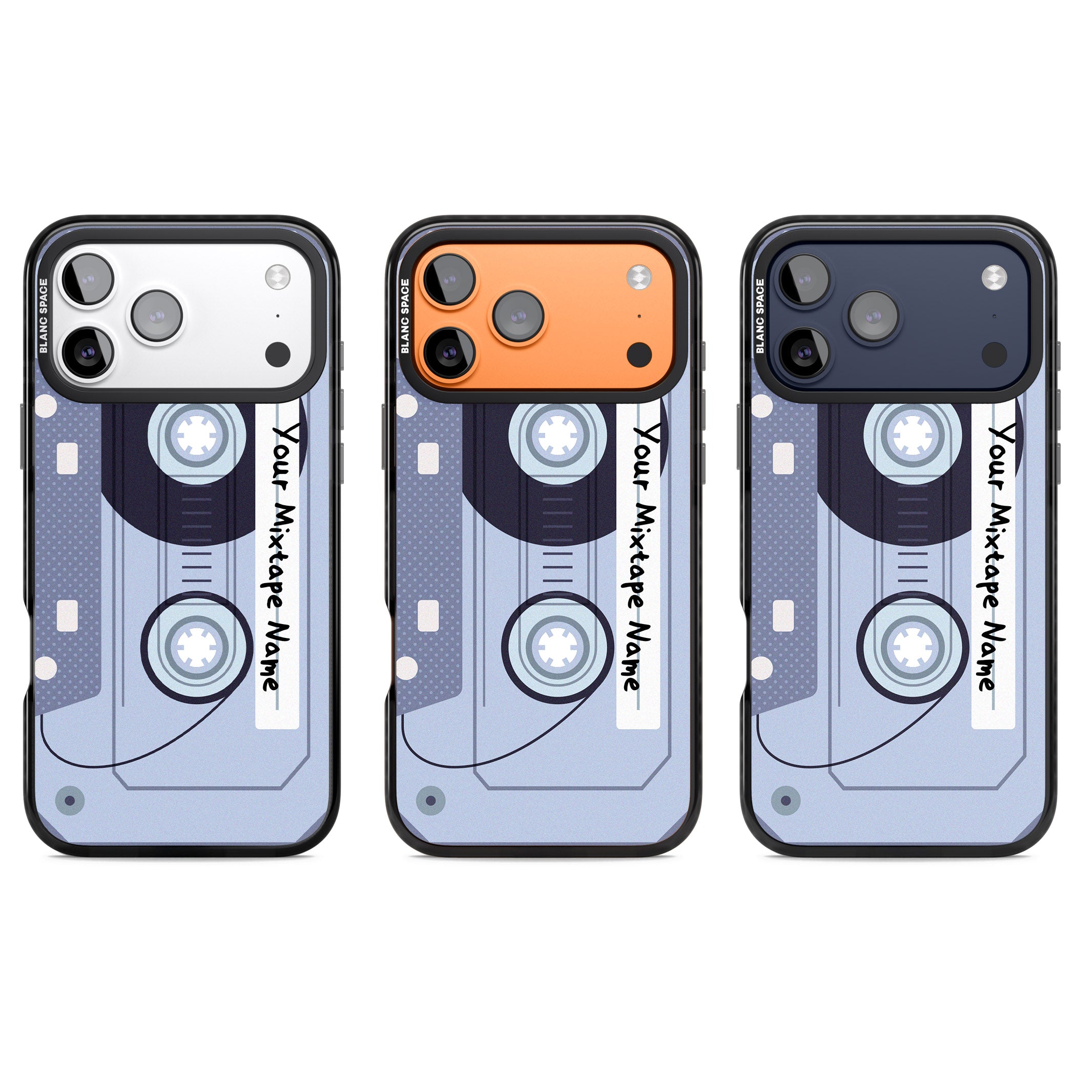 Personalised Retro Mixtape Industrial iPhone 17 Pro Impact Black Phone Case APT Impact Protection