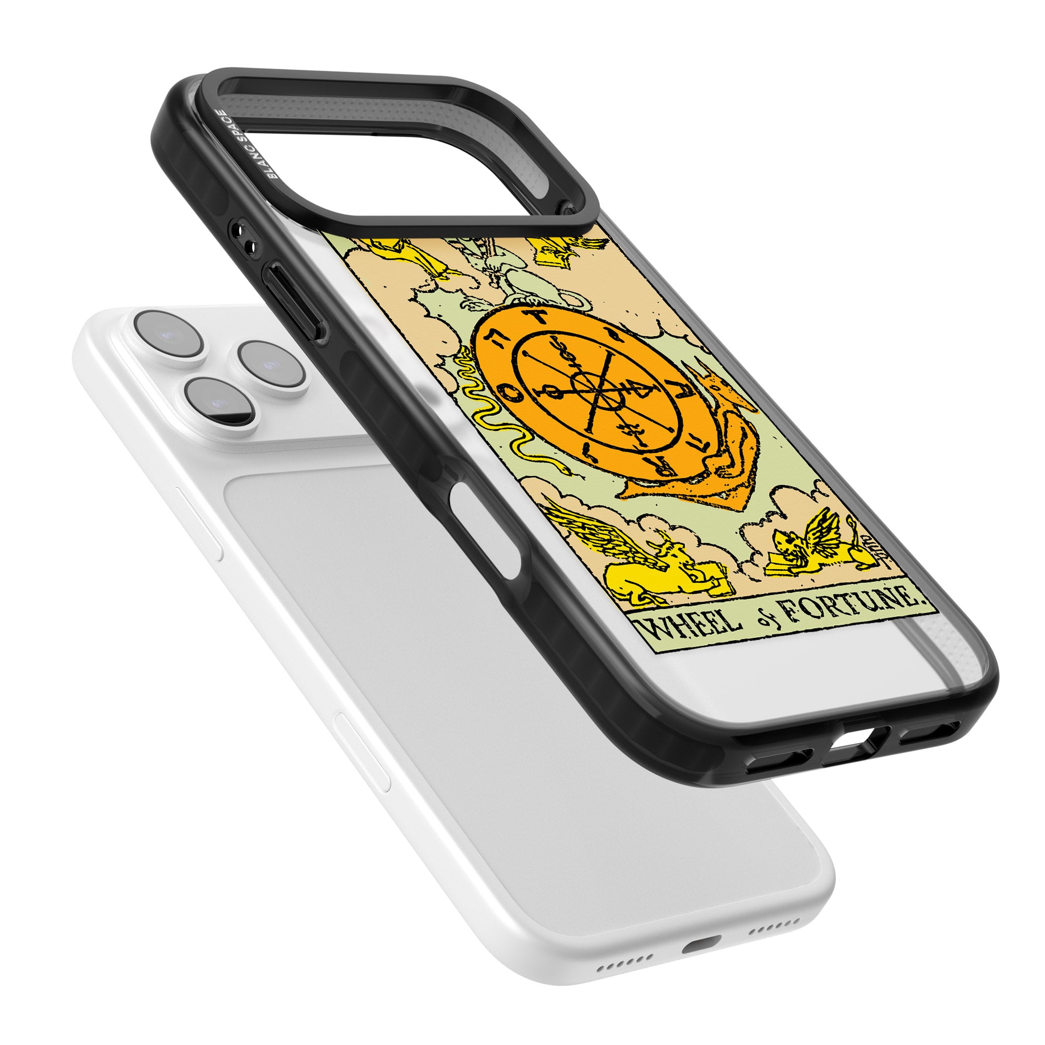 Personalised Wheel Of Fortune Tarot Card (Color) iPhone 17 Pro Impact Black Phone Case Colours