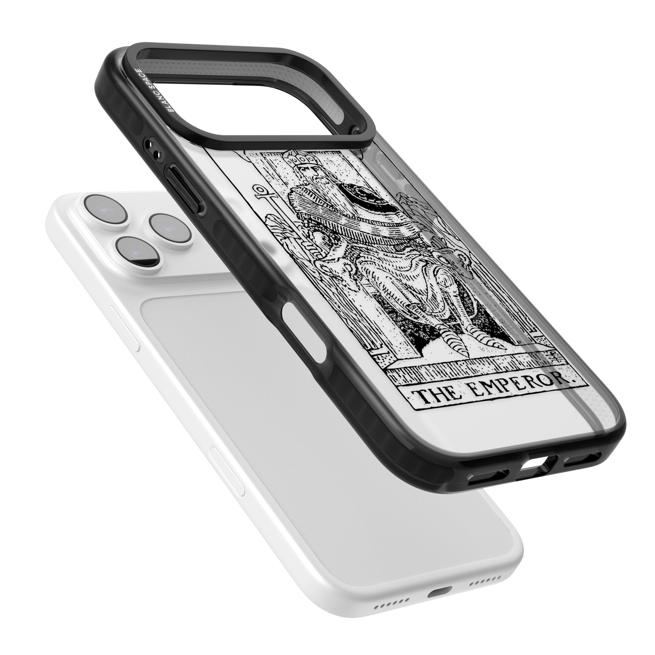 Personalised The Emperor Tarot iPhone 17 Pro Impact Black Phone Case Colours