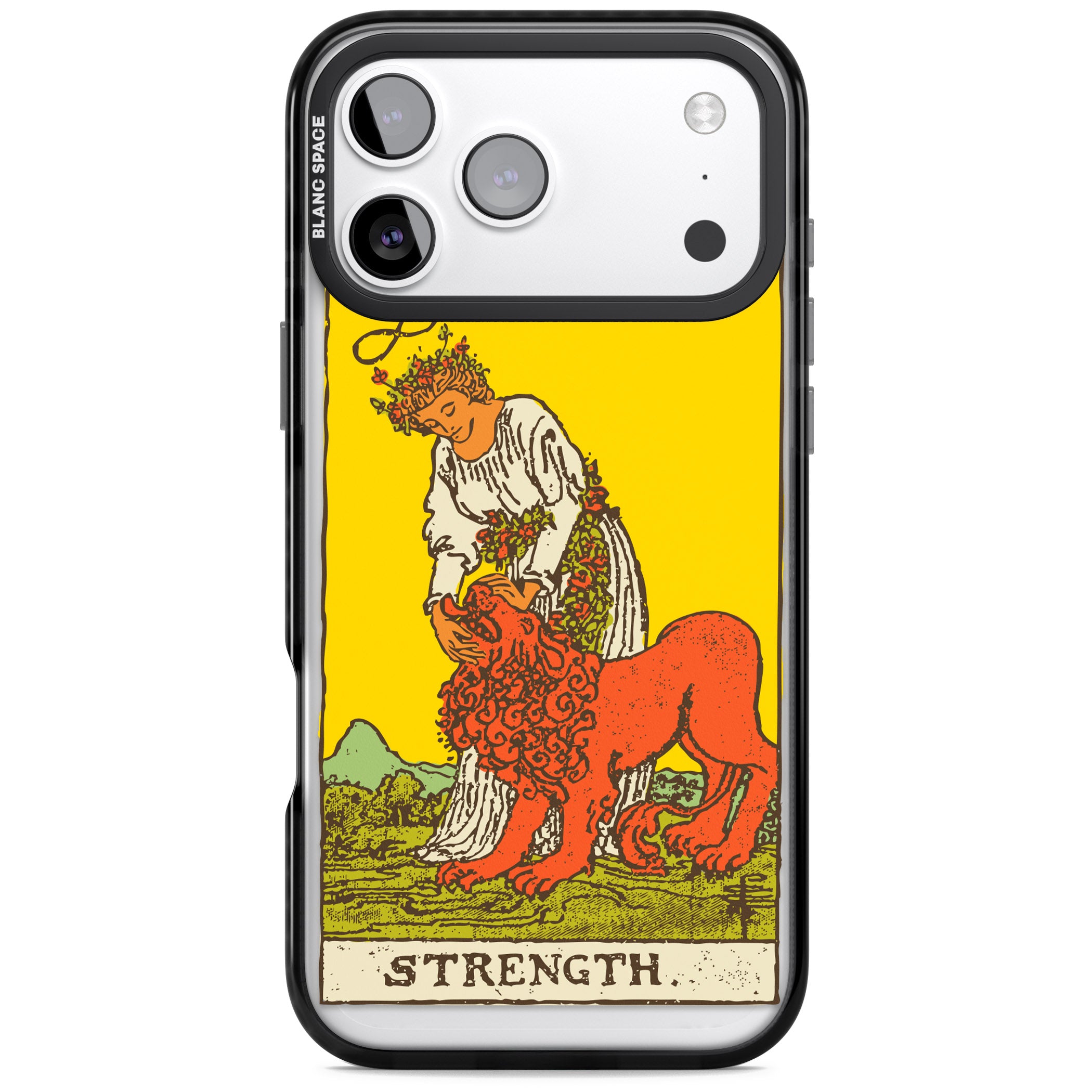 Personalised Strength Tarot Card (Color) iPhone 17 Pro Impact Black Phone Case