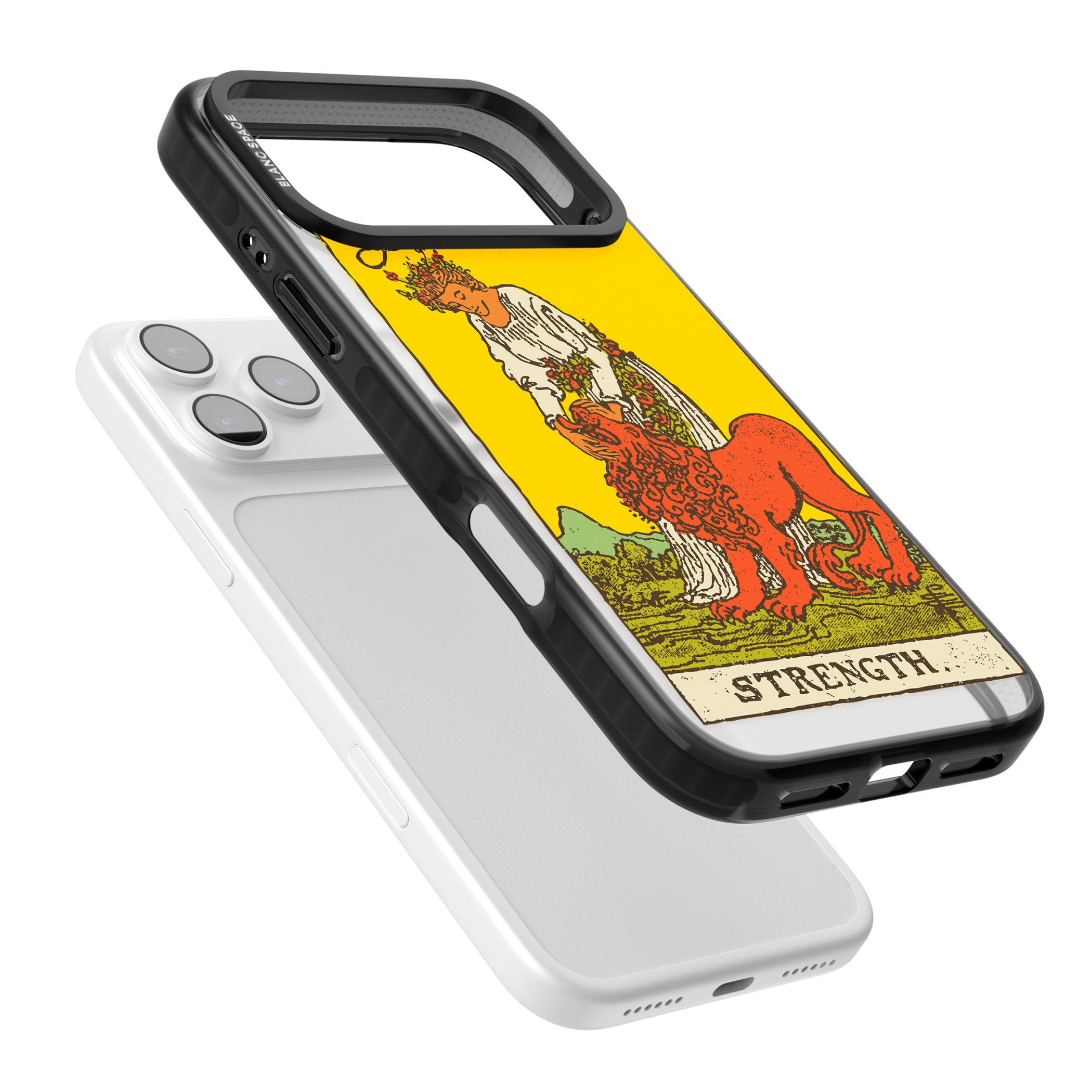 Personalised Strength Tarot Card (Color) iPhone 17 Pro Impact Black Phone Case Colours