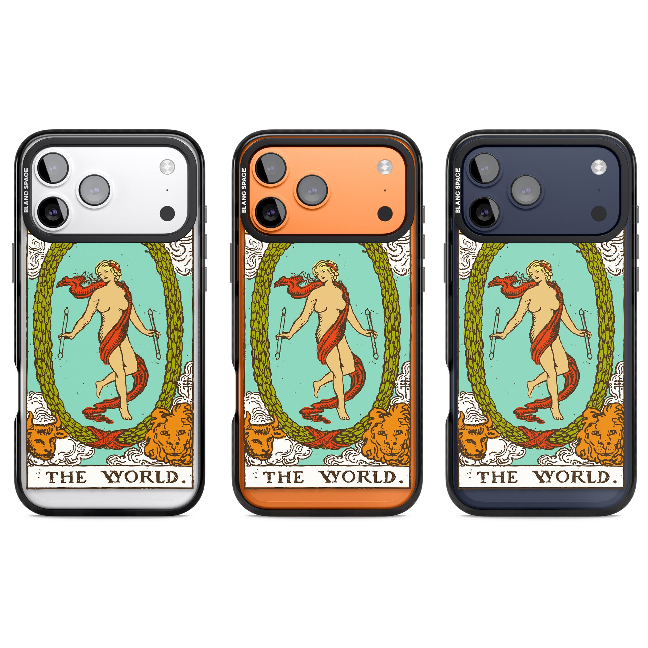 Personalised The World Tarot Card (Color) iPhone 17 Pro Impact Black Phone Case APT Impact Protection