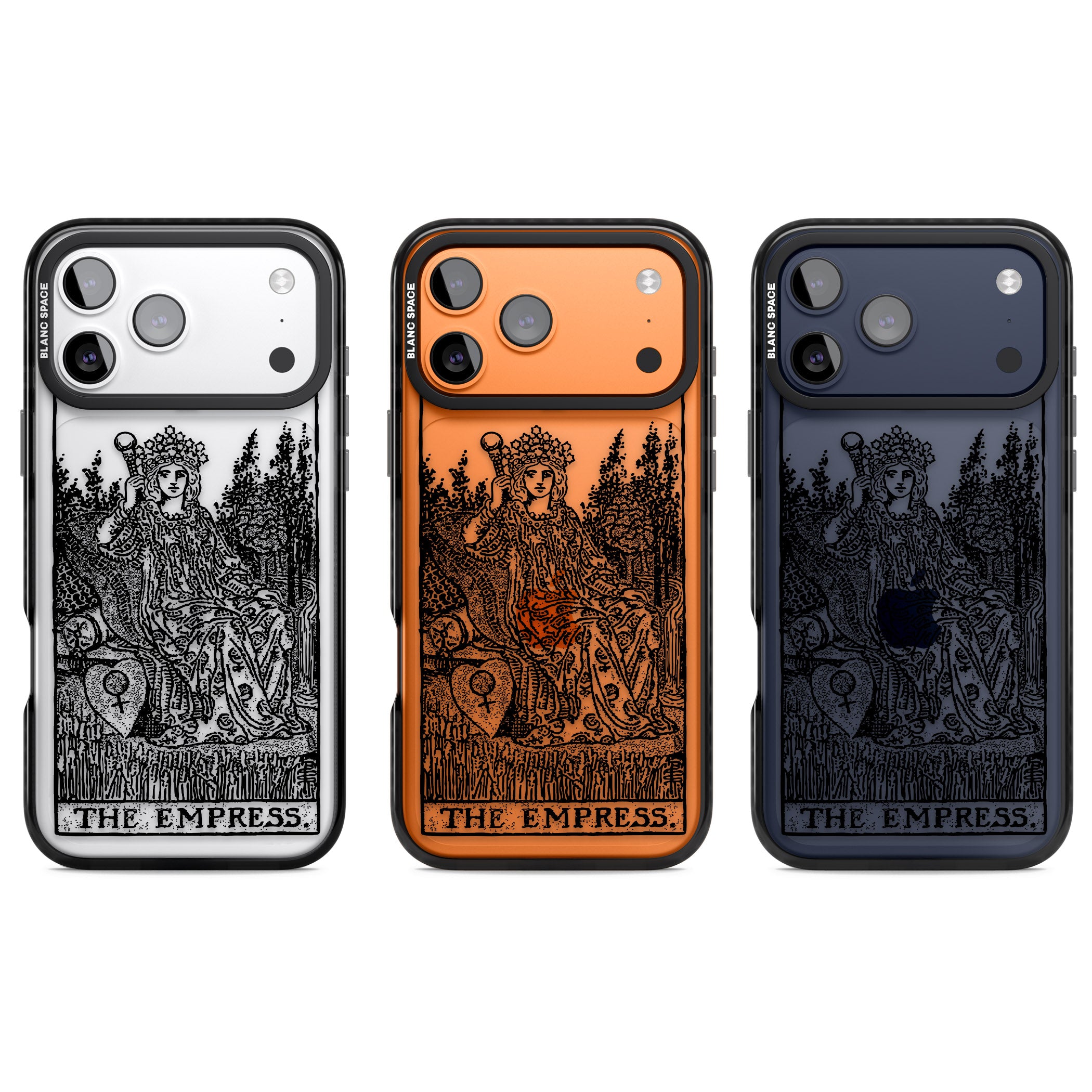 Personalised The Empress Tarot Card (Clear) iPhone 17 Pro Impact Black Phone Case APT Impact Protection