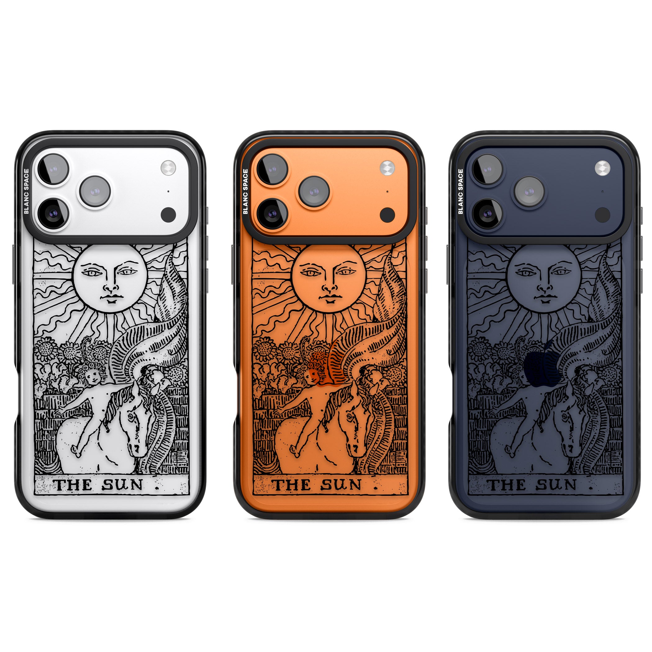 Personalised The Sun Tarot Card (Clear) iPhone 17 Pro Impact Black Phone Case APT Impact Protection