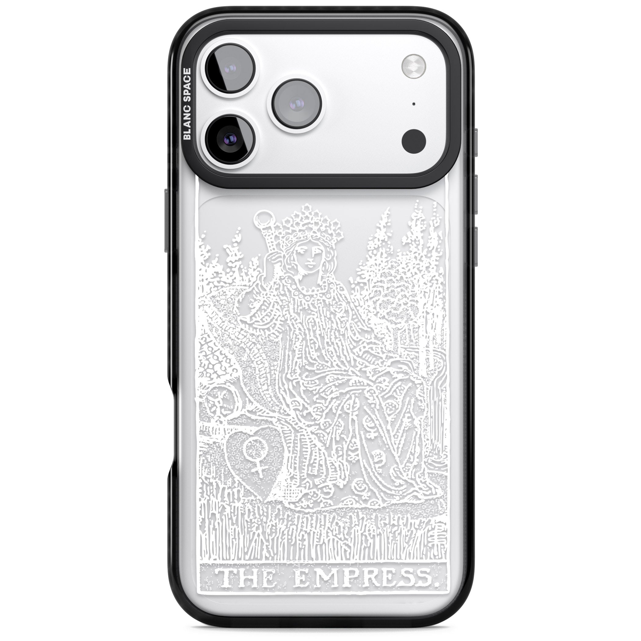 Personalised The Empress Tarot Card (White) iPhone 17 Pro Impact Black Phone Case