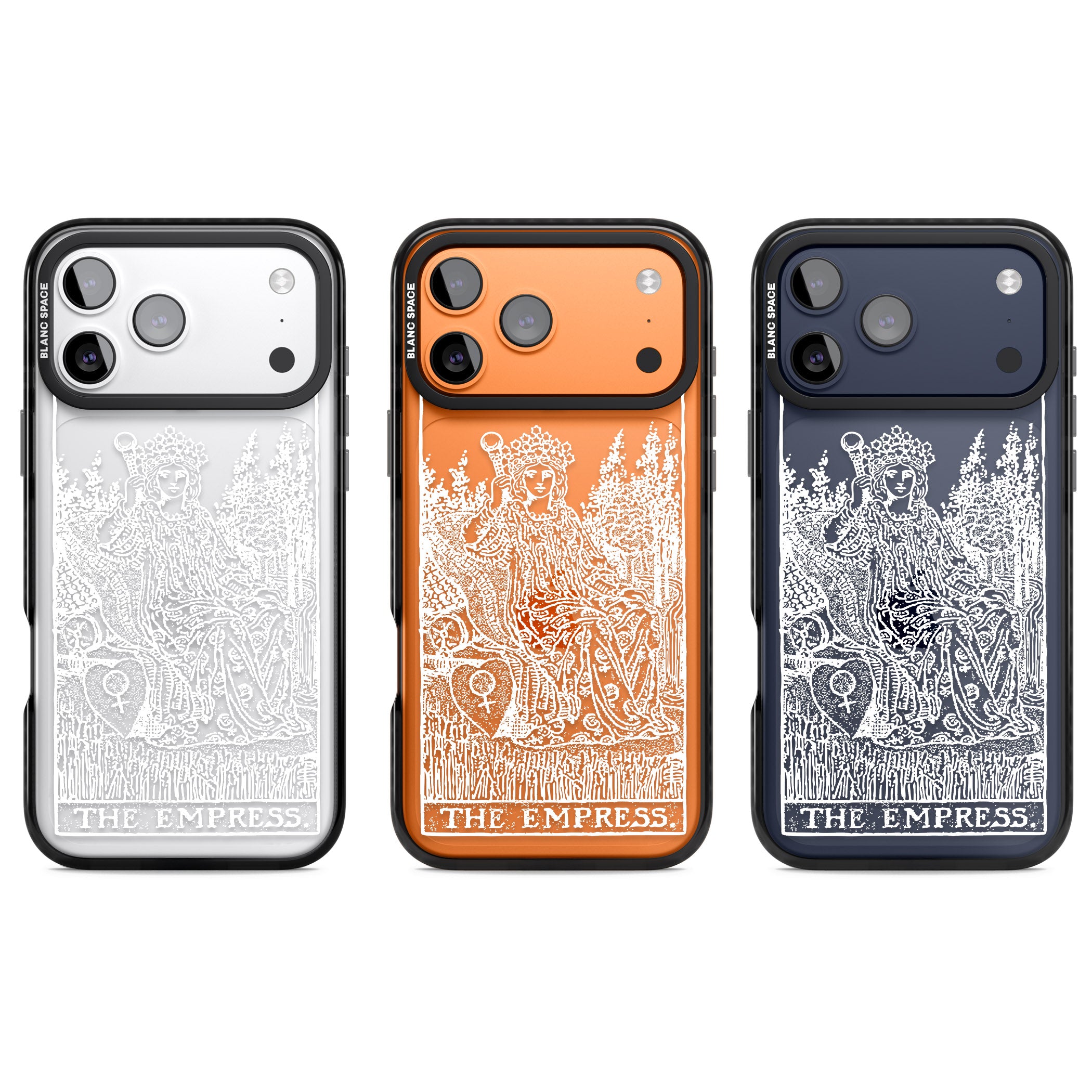 Personalised The Empress Tarot Card (White) iPhone 17 Pro Impact Black Phone Case APT Impact Protection