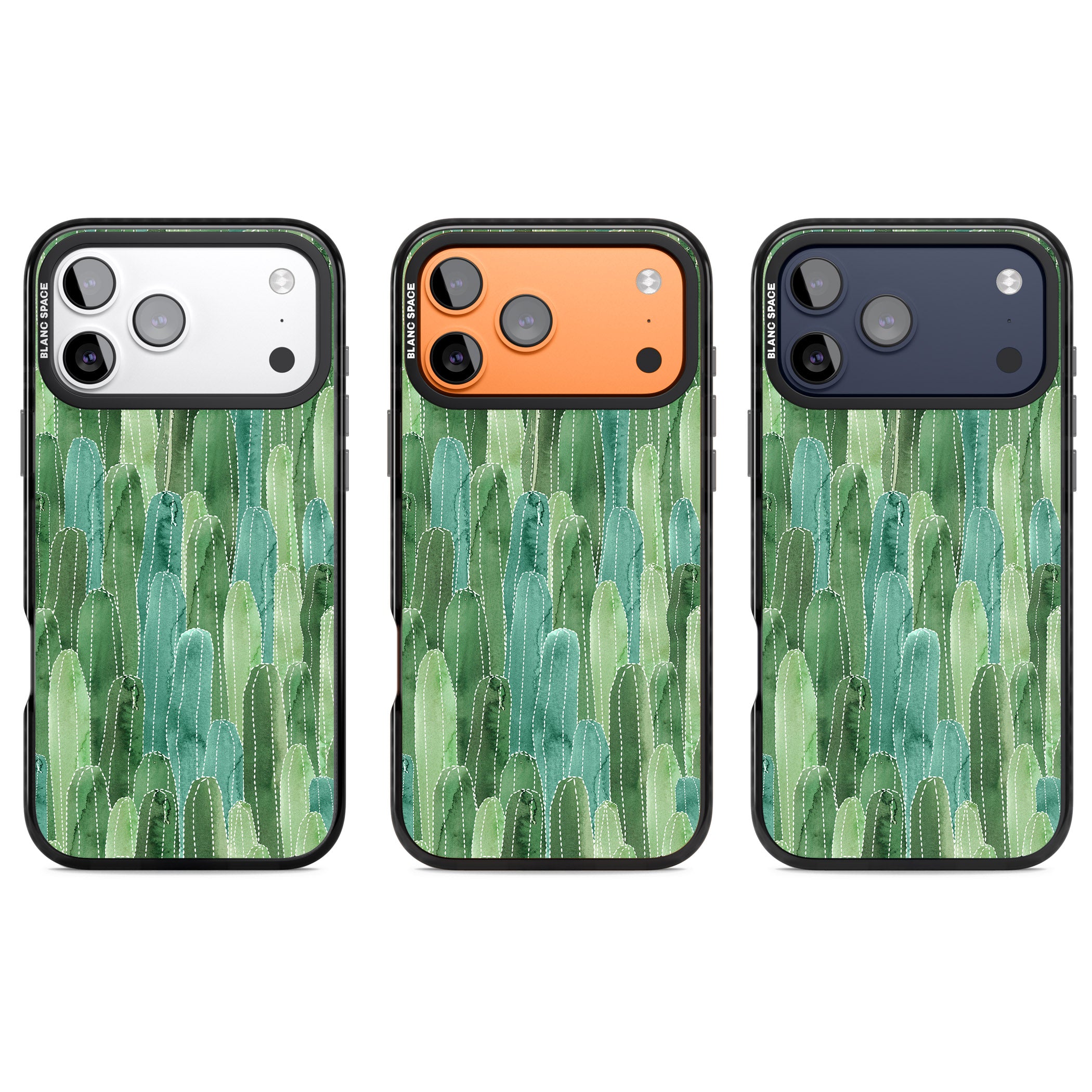 Skinny Cacti iPhone 17 Pro Impact Black Phone Case APT Impact Protection