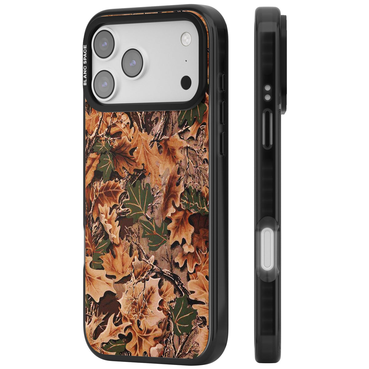Leaves Camo iPhone 17 Pro Max Impact Black Phone Case side