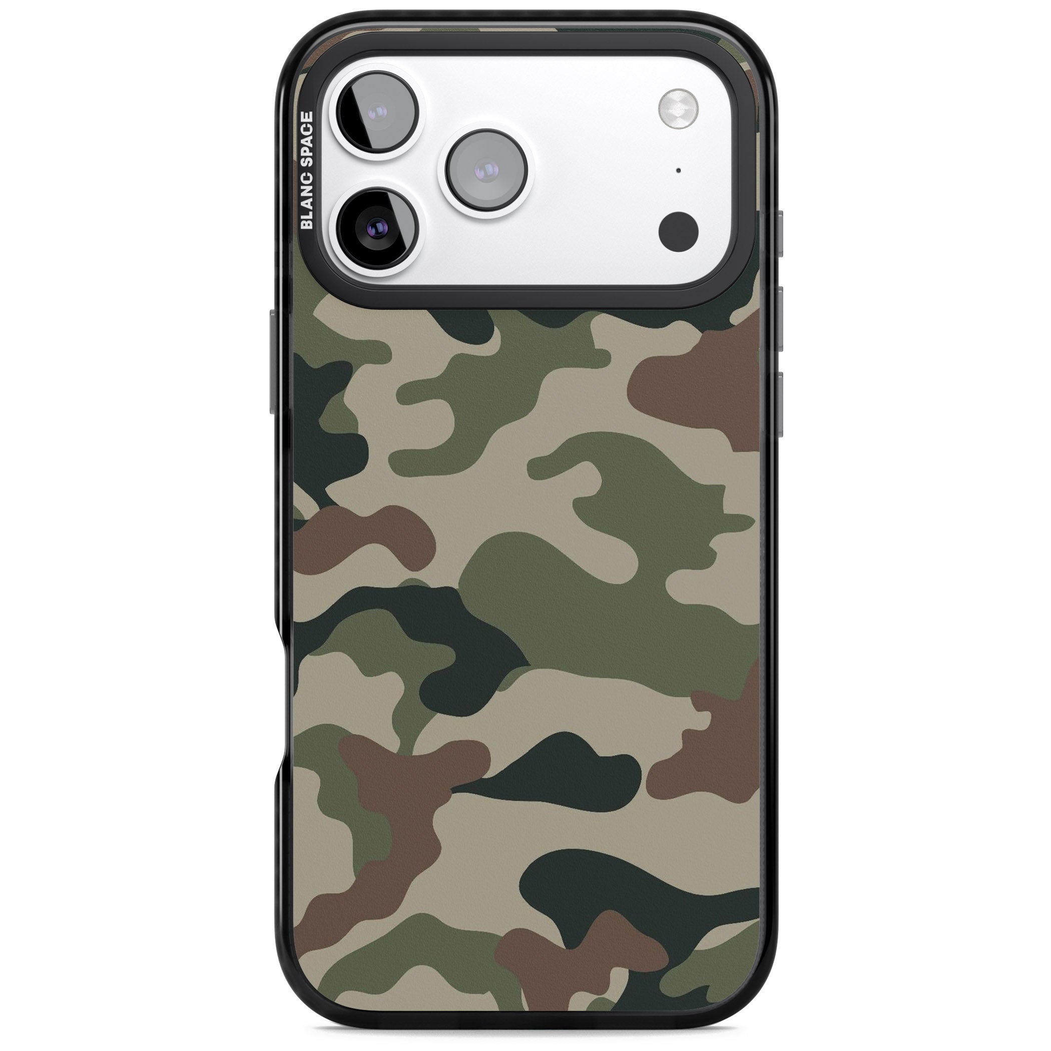 Woodland British Camo iPhone 17 Pro Impact Black Phone Case