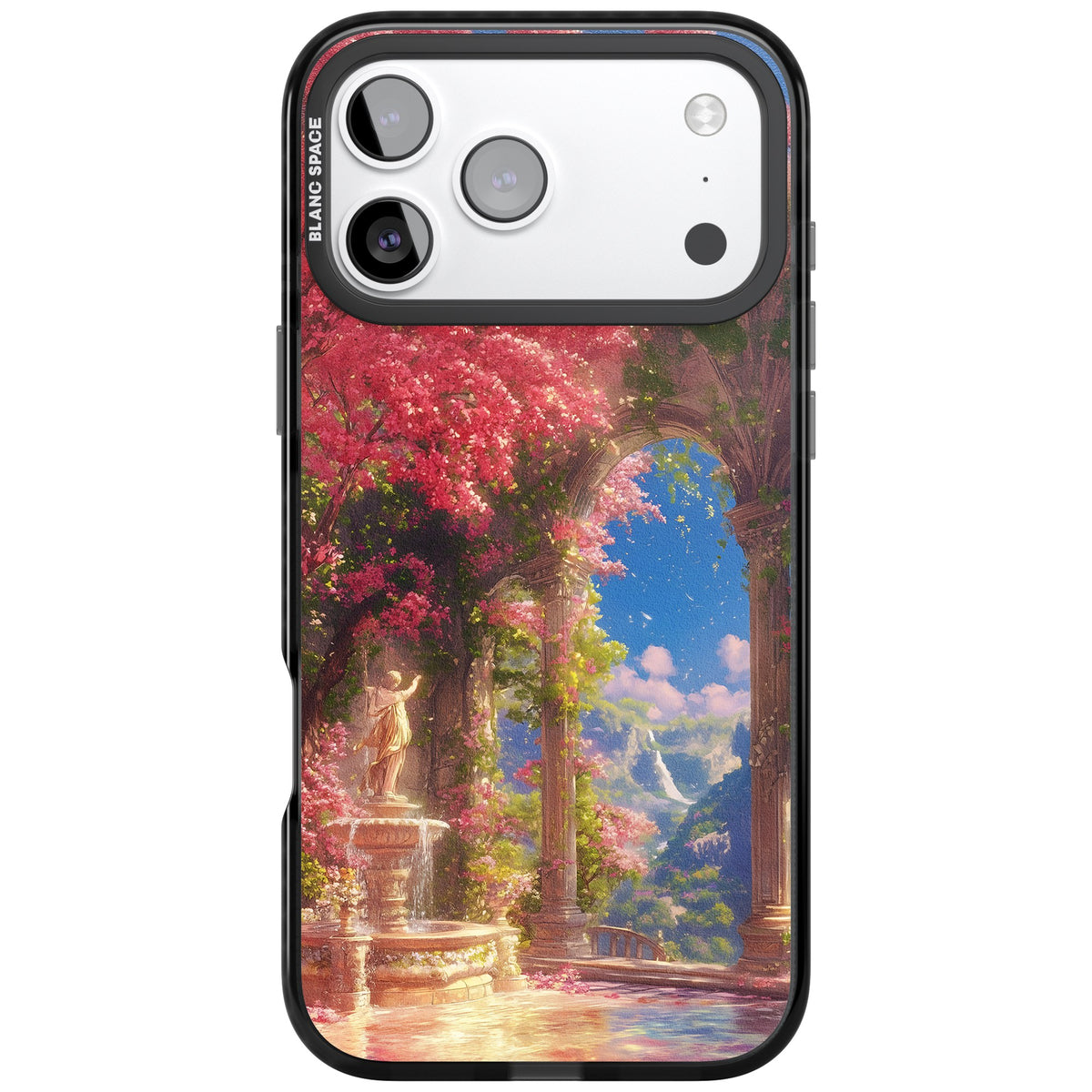 Castle Blossom iPhone 17 Pro Max Impact Black Phone Case front