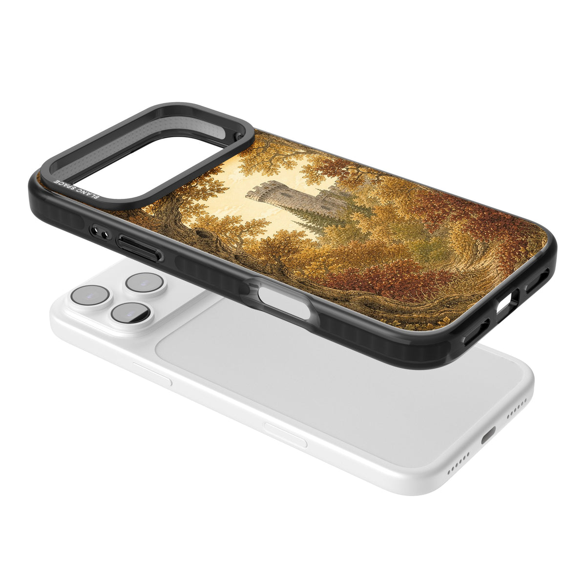 Autumn Keep iPhone 17 Pro Max Impact Black Phone Case angled
