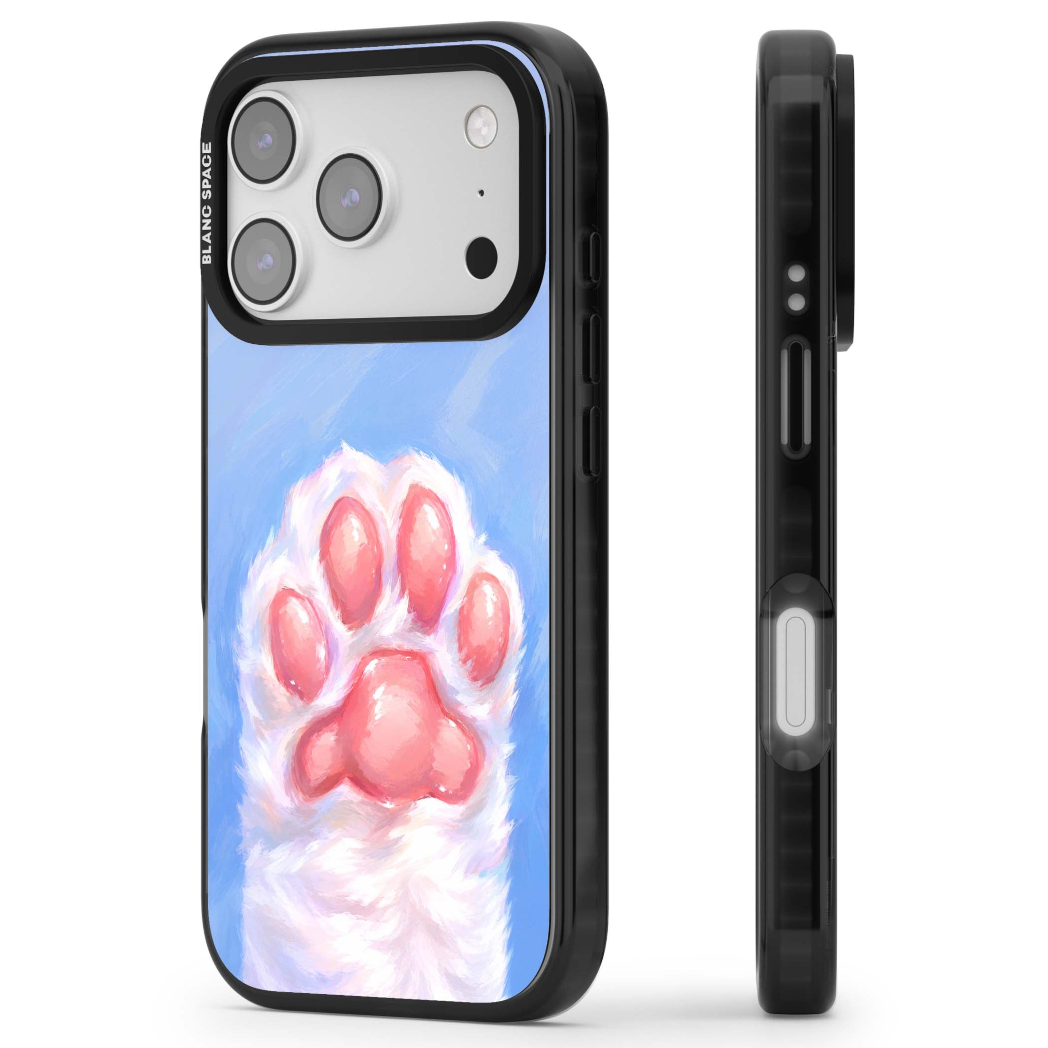Soft White Paw cute iPhone case | Clear Impact case for iPhone 17 Pro, iPhone 17 Pro Max