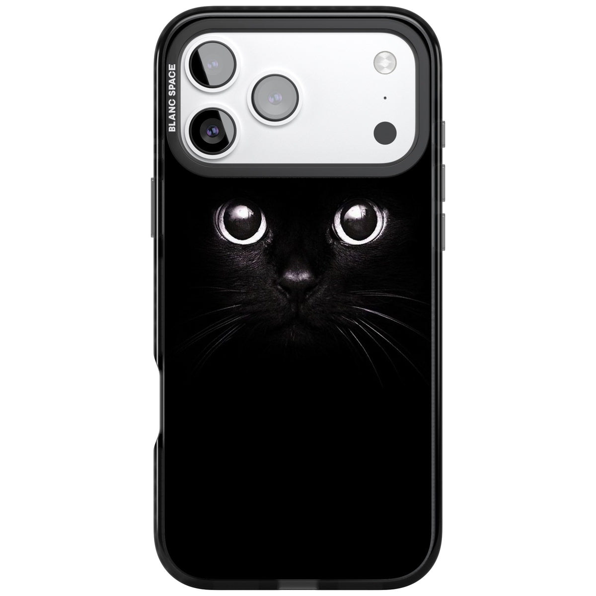 Black Cat iPhone 17 Pro Max Impact Black Phone Case front