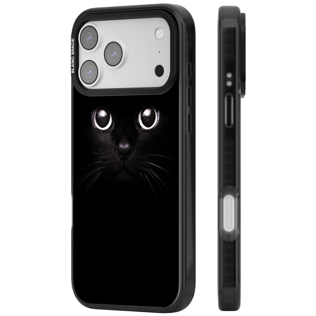 Black Cat iPhone 17 Pro Max Impact Black Phone Case side