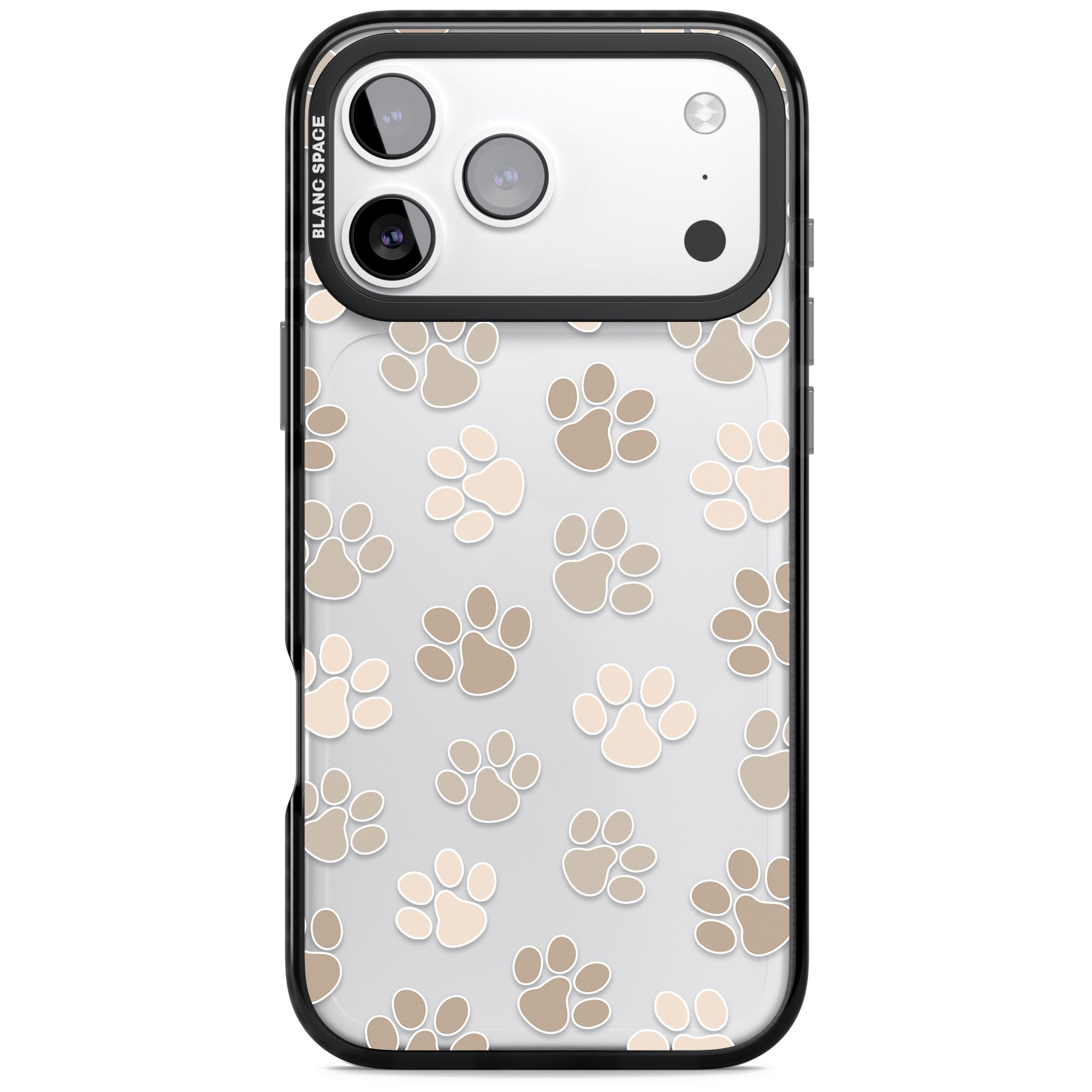 Paw Prints iPhone 17 Pro Impact Black Phone Case