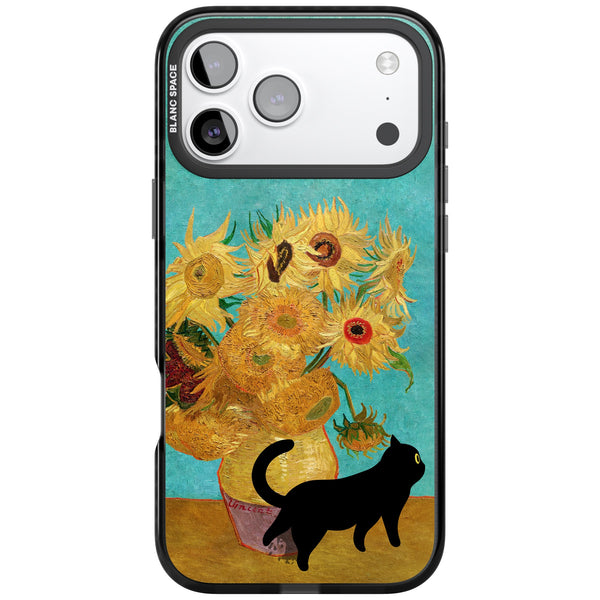Cat with Van Gogh's Sunflowers