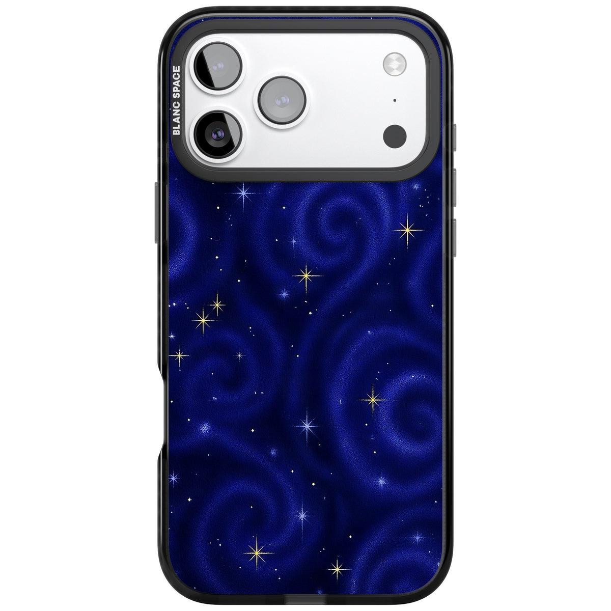 Indigo Cosmos iPhone 17 Pro Max Impact Black Phone Case front