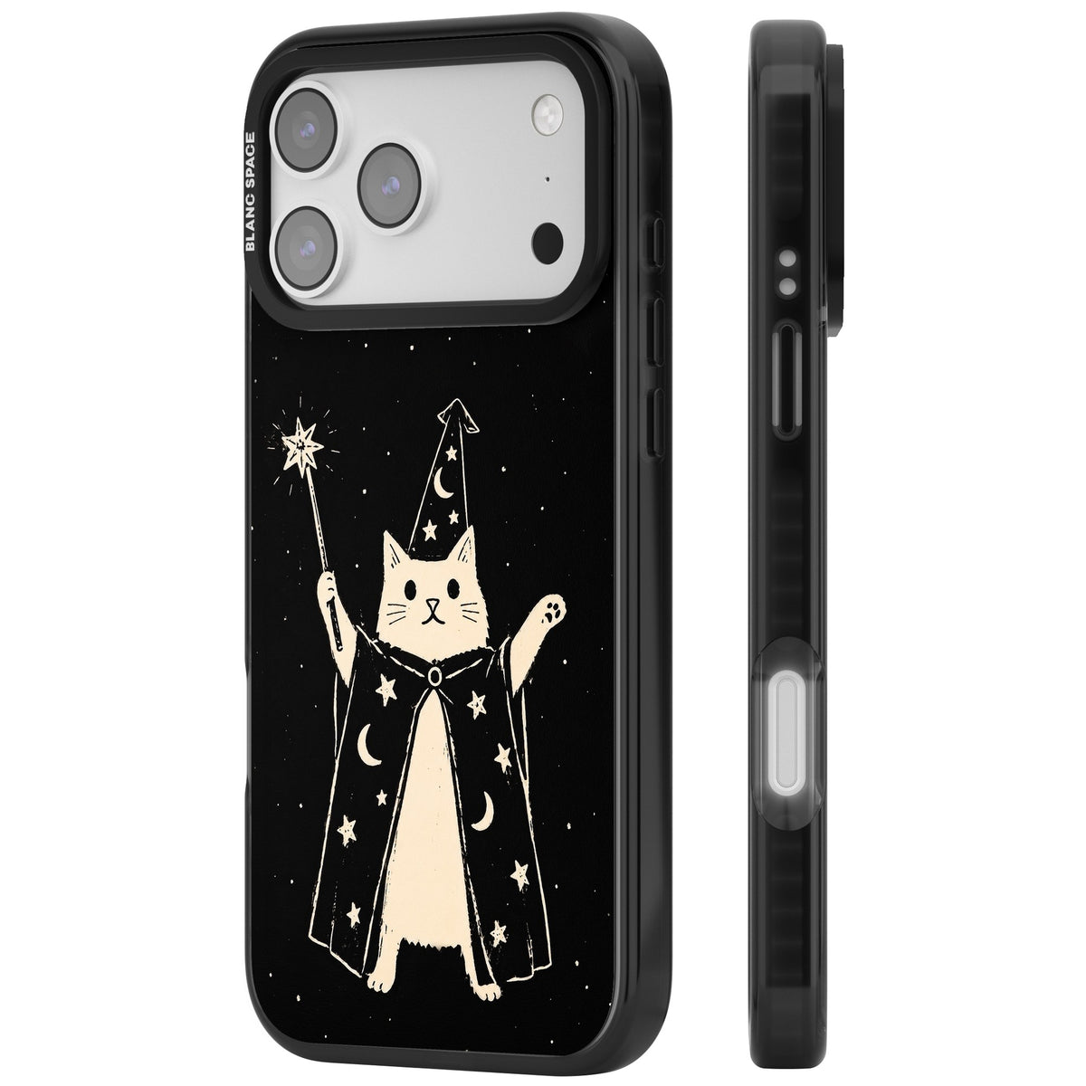 Whisker Wizard iPhone 17 Pro Max Impact Black Phone Case side