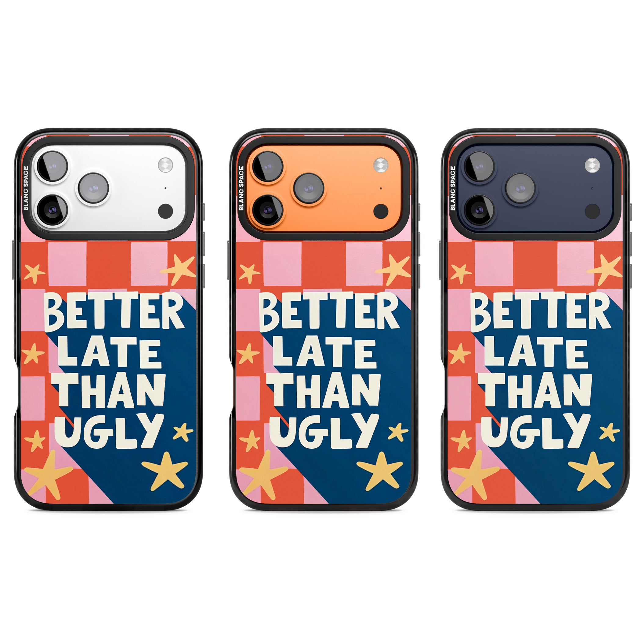 Better Late Than Ugly iPhone 17 Pro Impact Black Phone Case APT Impact Protection
